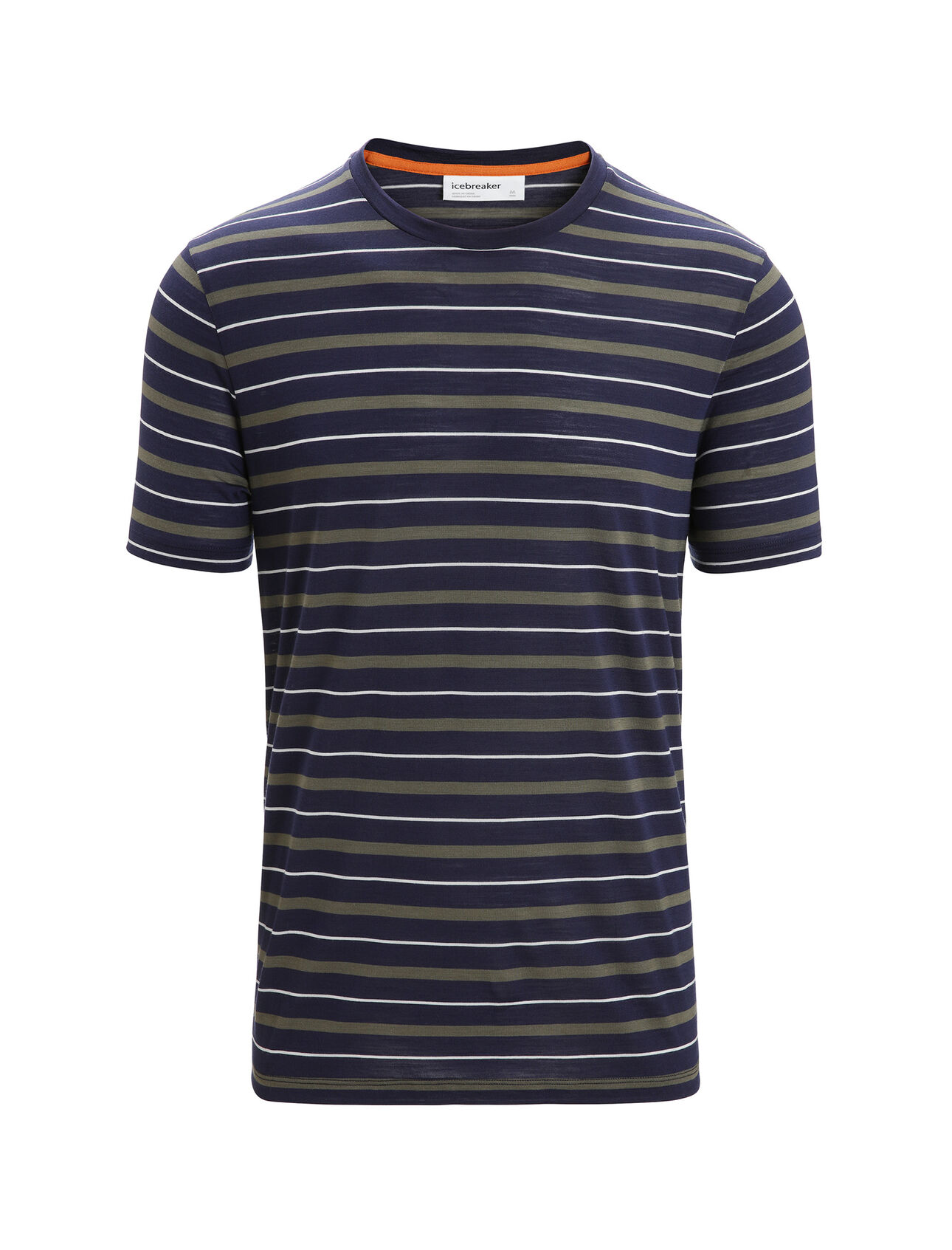 Gestreept Wave T-shirt van merinowolmix