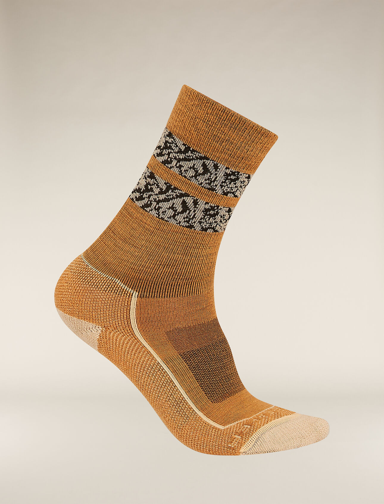 Womens Merino Hike+ Light Crew Socks Natural Summit Durable, crew-length merino socks that are stretchy and naturally odor-resistant with light cushion, the Hike+ Light Crew Natural Summit socks feature an anatomical sculpted design for added support on day hikes and backpacking  trips.