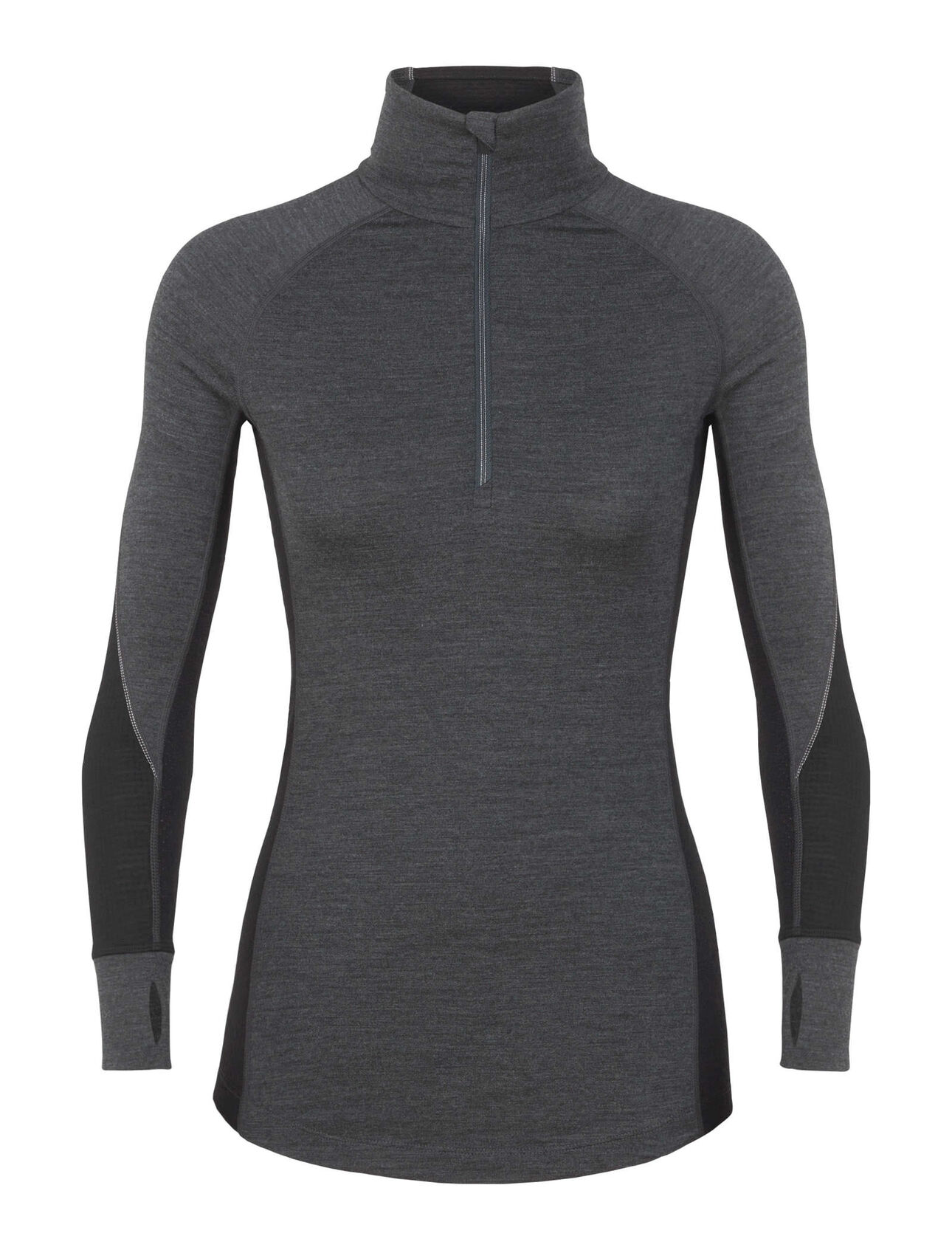 BodyfitZone™ Merino 260 Zone Thermo-Langarmshirt mit halblangem Reißverschluss