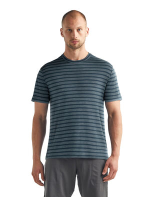 Cool-Lite™美丽诺羊毛Utility Explore短袖圆领条纹T恤