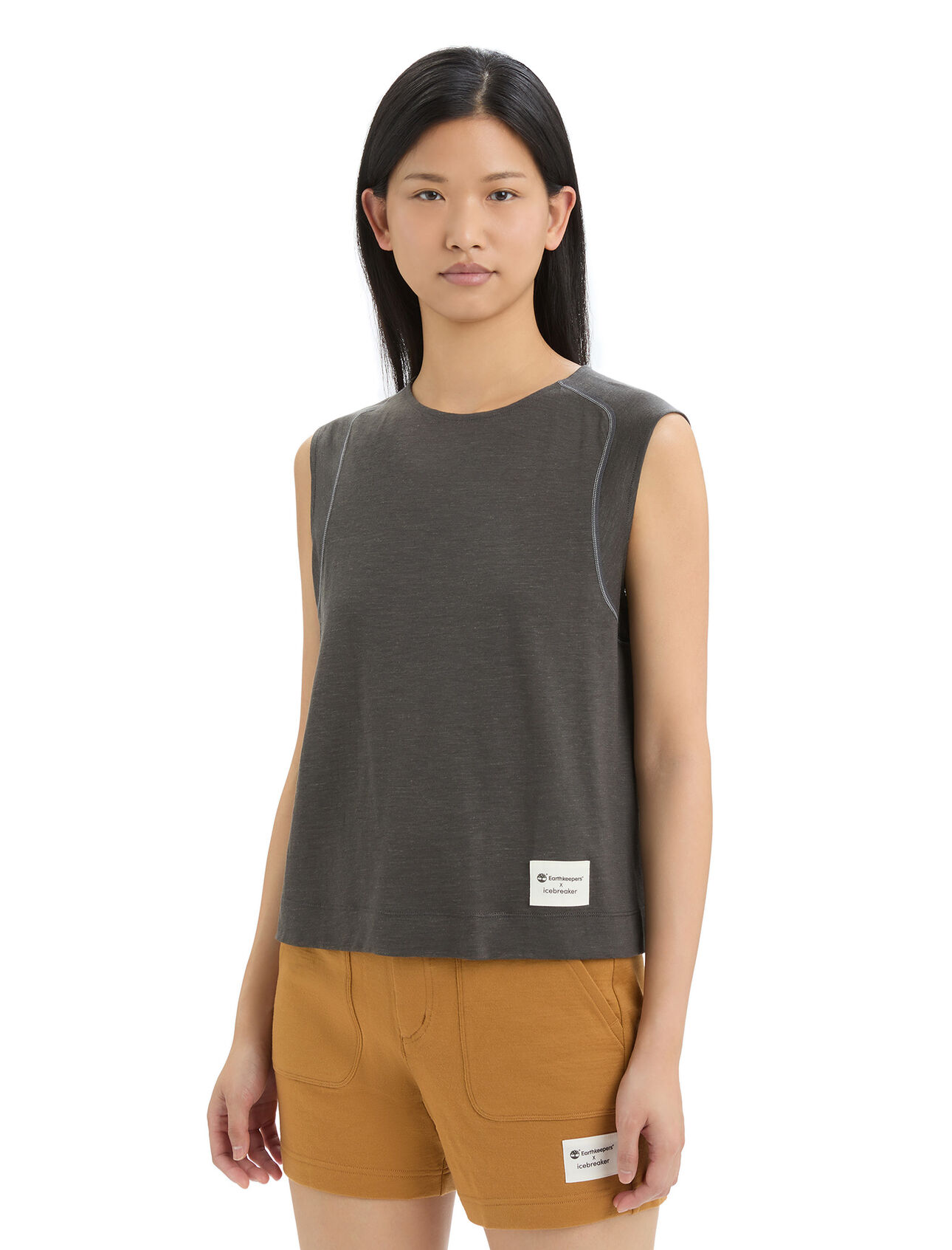 Womens Timberland x icebreaker Merino Linen Sleeveless Top Designed in collaboration with Timberland, the Timberland x icebreaker Merino Linen Sleeveless Top is a casual warm-weather piece that blend the natural performance of merino with the soft, airy comfort of linen. 