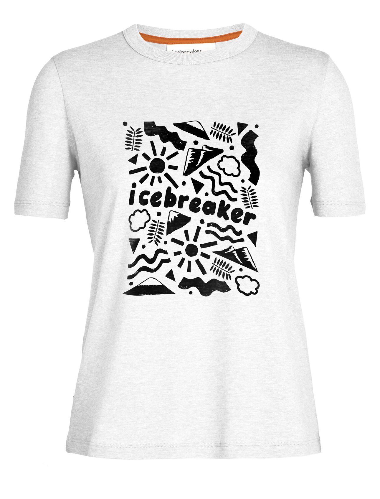 T-shirt Origins met korte mouwen van merinowol, Tencel en katoen