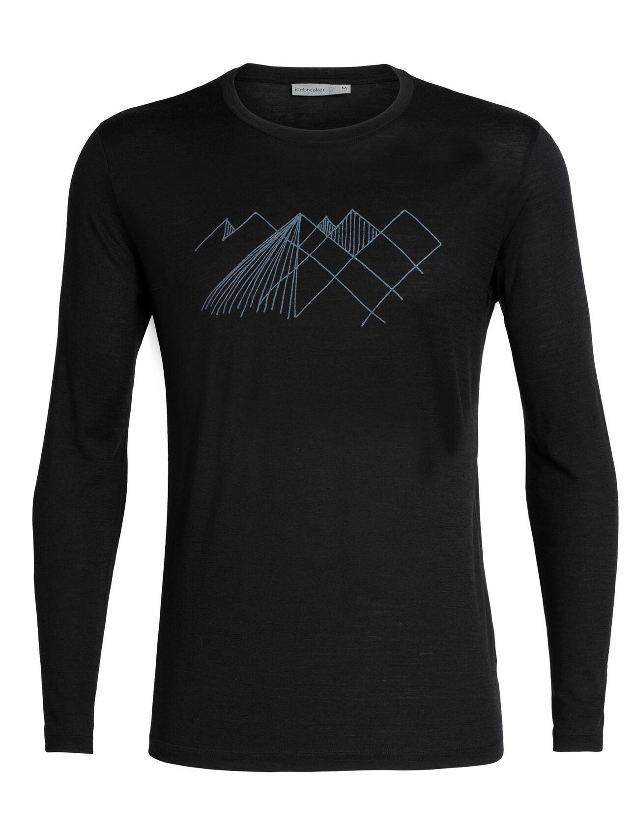 Mens Merino Tech Lite Long Sleeve Crewe T-Shirt Geo Mountain Our most versatile tech tee, in breathable, odour-resistant merino wool. Artist William Carden-Horton creates a simple abstract view of Mt Cook National Park in New Zealand’s Southern Alps.