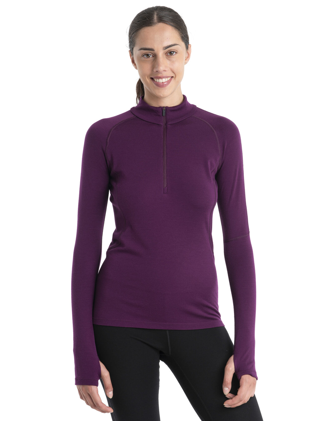 Womens 300 MerinoFine™ Polar Long Sleeve Half Zip Thermal Top A heavyweight base layer top made with exceptionally soft, 100% merino wool fibres, the 300 MerinoFine™ Polar Long Sleeve Half Zip keeps you warm on the coldest of days.