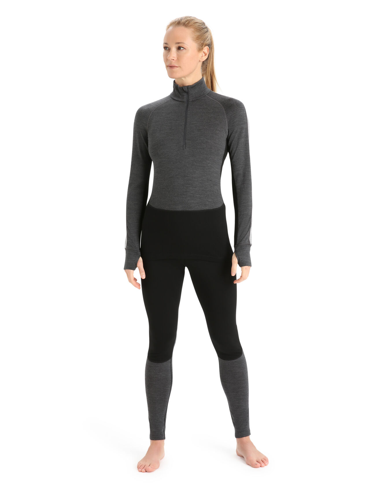 Icebreaker bodyfit 260 merino wool ladies hiking 1/4 zip sweater pullover Xs