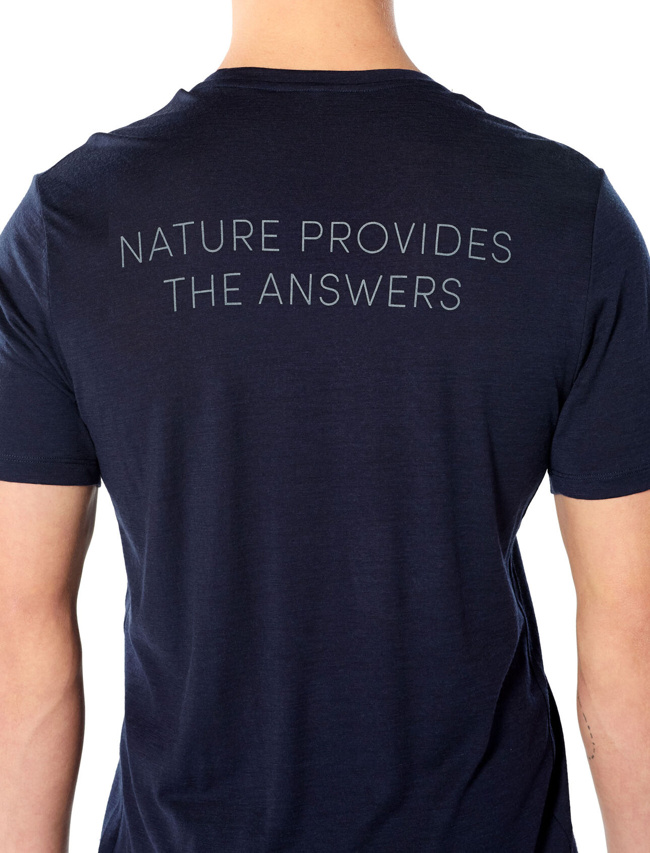 Tech Lite Short Sleeve Crewe Icebreaker Wordmark Nature Answers