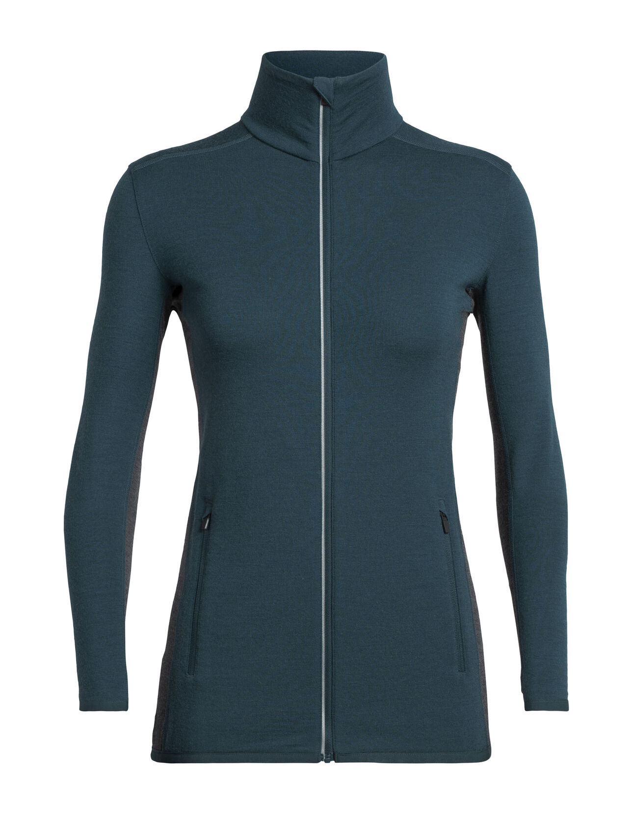 Merino Delta langärmlige Jacke mit Reißverschluss