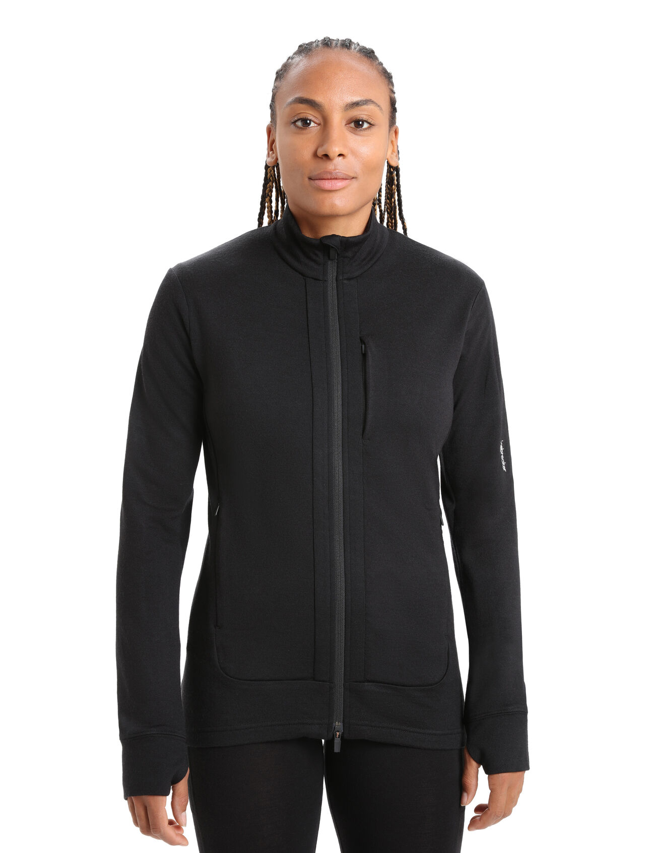 Veste zippée manches longues mérinos Quantum III Femme Couche intermédiaire en laine 100 % mérinos, idéale pour vos activités techniques en montagne, la veste zippée manches longues Quantum III aide à réguler votre température corporelle lorsque vous êtes en mouvement.