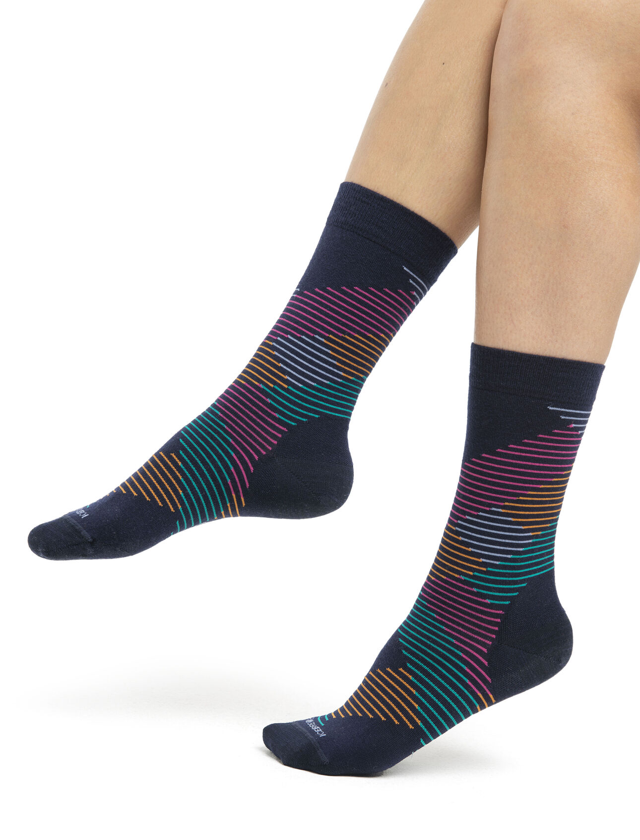 Mi-chaussettes Lifestyle Fine Gauge Crew en mérinos - Dashes