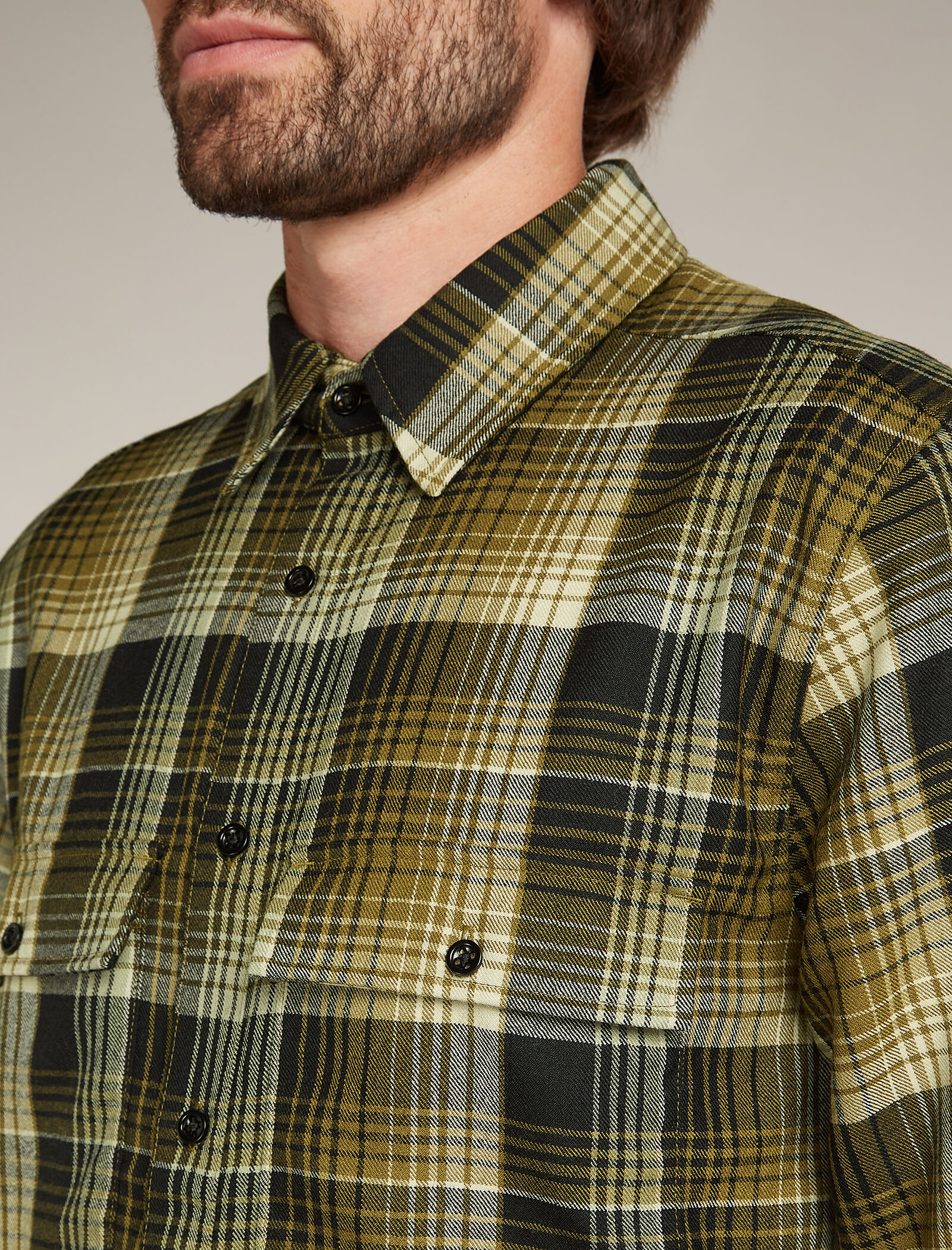 Merino 200 Dawnder Long Sleeve Flannel Shirt Plaid