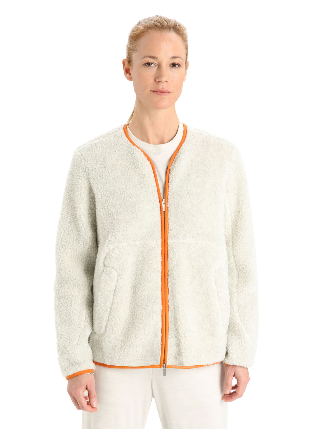 Womens RealFleece™ Merino High Pile Long Sleeve Zip Cardigan Combining a classic outdoor feel with a sweater silhouette and the natural benefits of merino wool, the RealFleece™ High Pile Long Sleeve Zip Cardigan is a warm, stylish and ultra-comfortable fleece ideal for urban adventures.