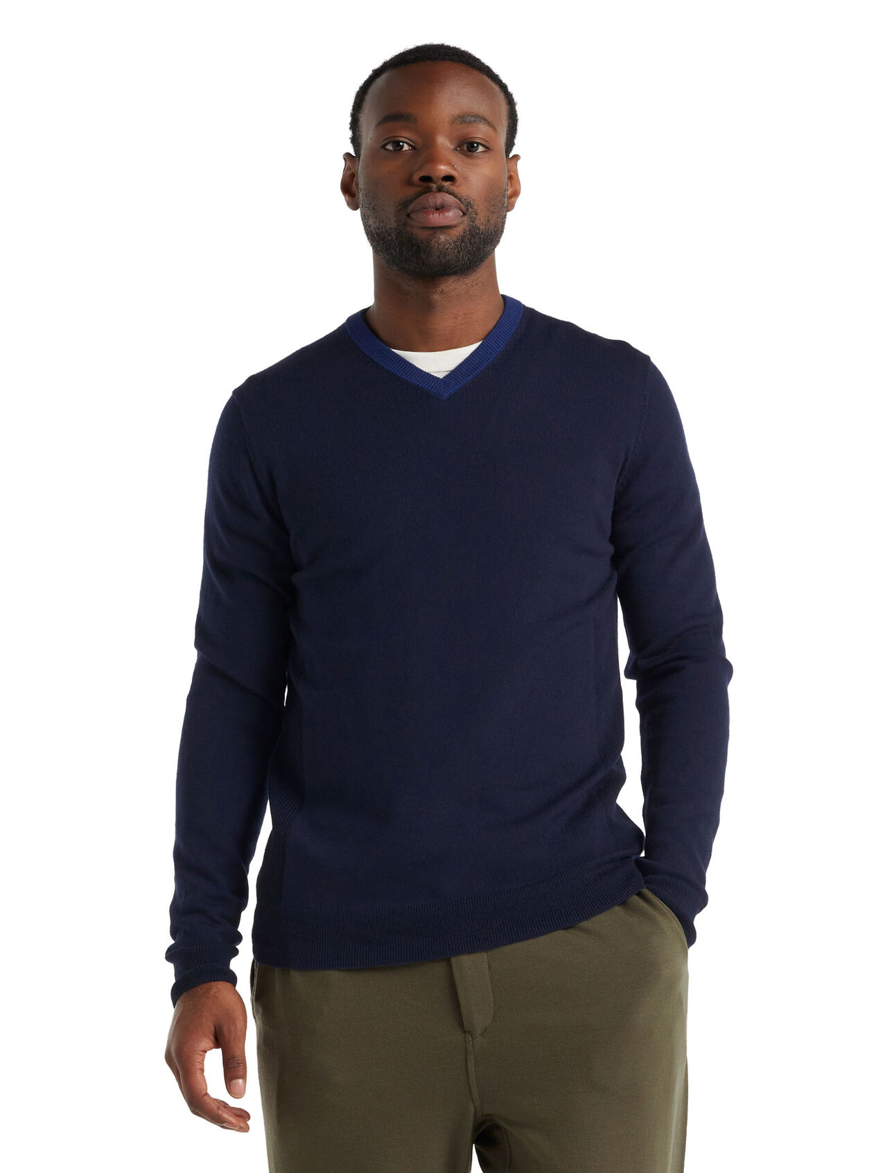 BOSS - Regular-fit V-neck sweater in extra-fine merino wool