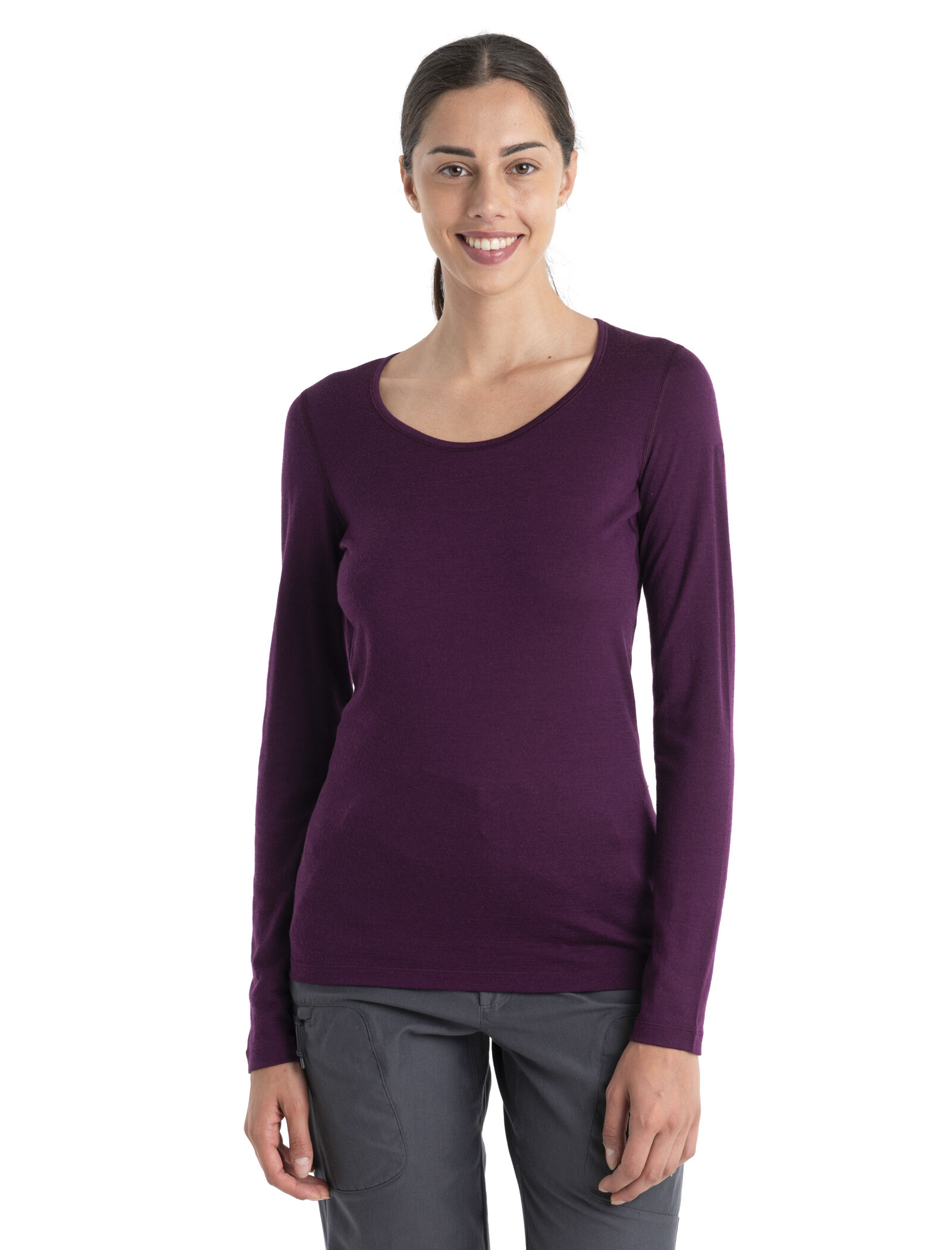 Merino 200 Oasis Long Sleeve Scoop Neck Thermal Top Icebreaker UK