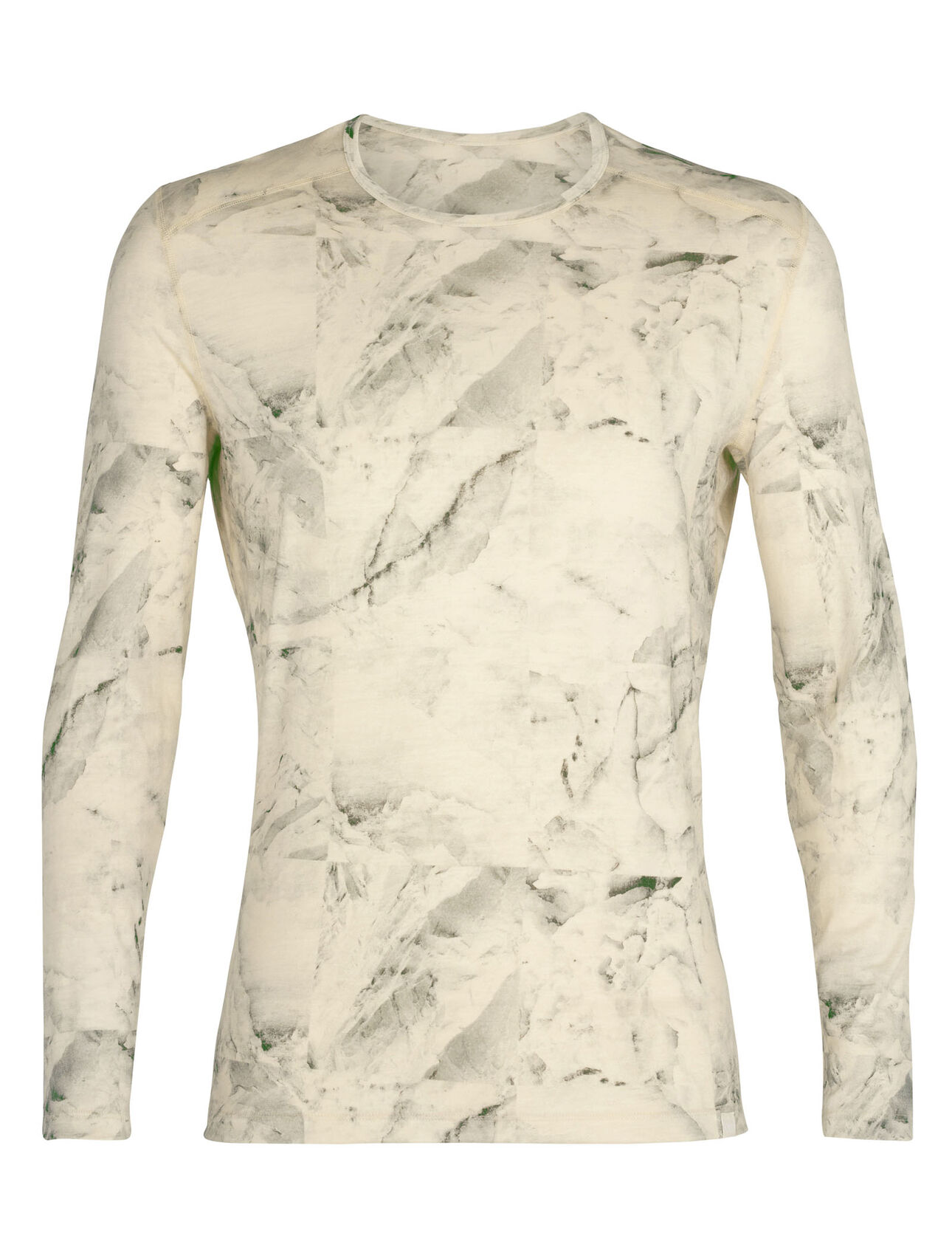 Nature Dye 200 Oasis thermische top IB Glacier met lange mouwen en ronde hals van merinowol