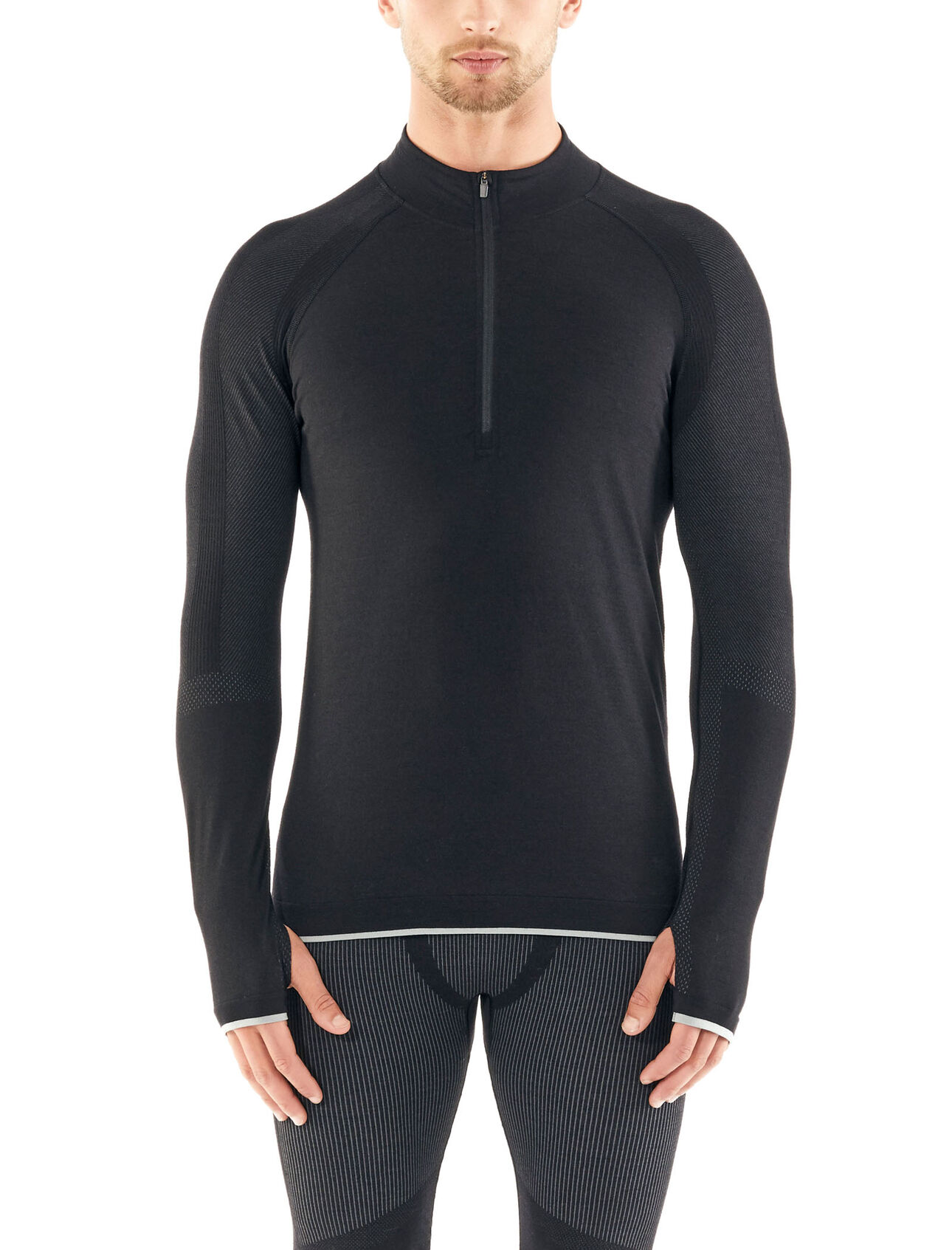 Maglia a maniche lunghe mezza zip Seamless 200 Zone