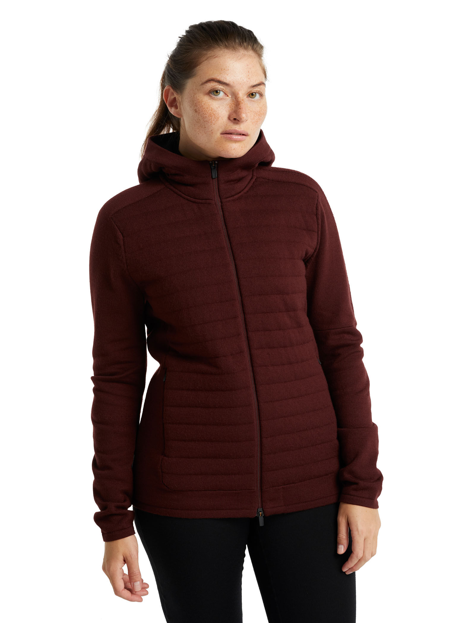 High neck zip hoodie online