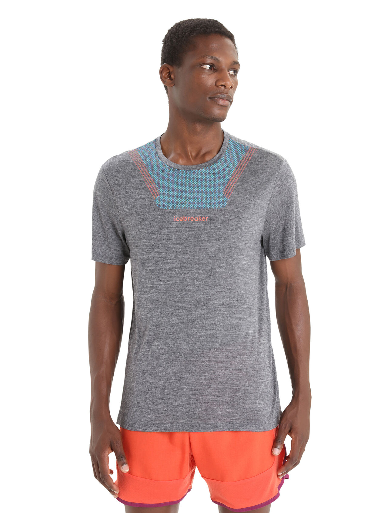 Mens Merino Sphere II Short Sleeve T-Shirt Hitt A soft merino-blend tee made with our lightweight Cool-Lite™ jersey fabric, the Sphere II Short Sleeve Tee Hitt provides breathability, odour resistance and comfort.