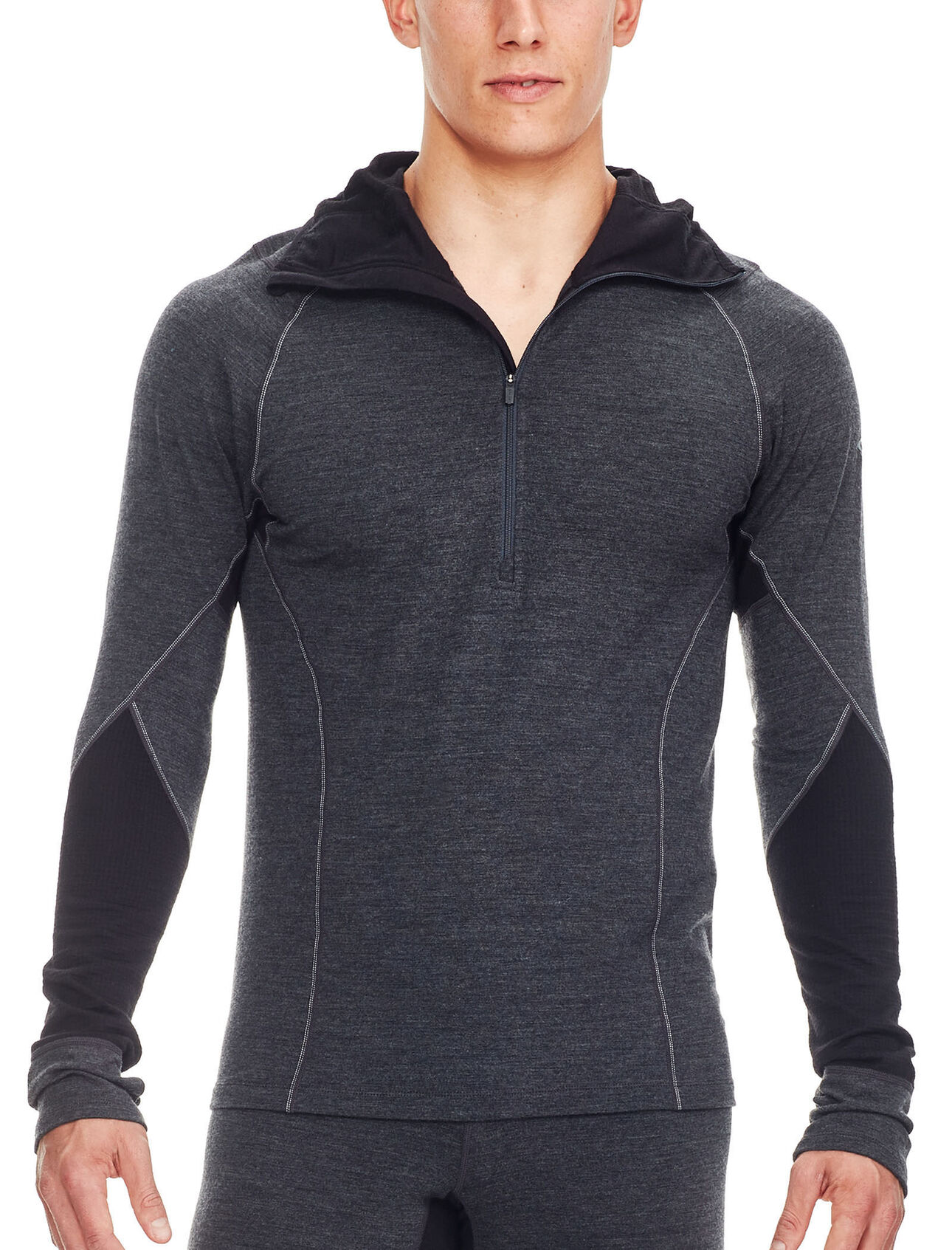 Mens Merino Bodyfitzone Winter Zone Long Sleeve Half Zip Hood