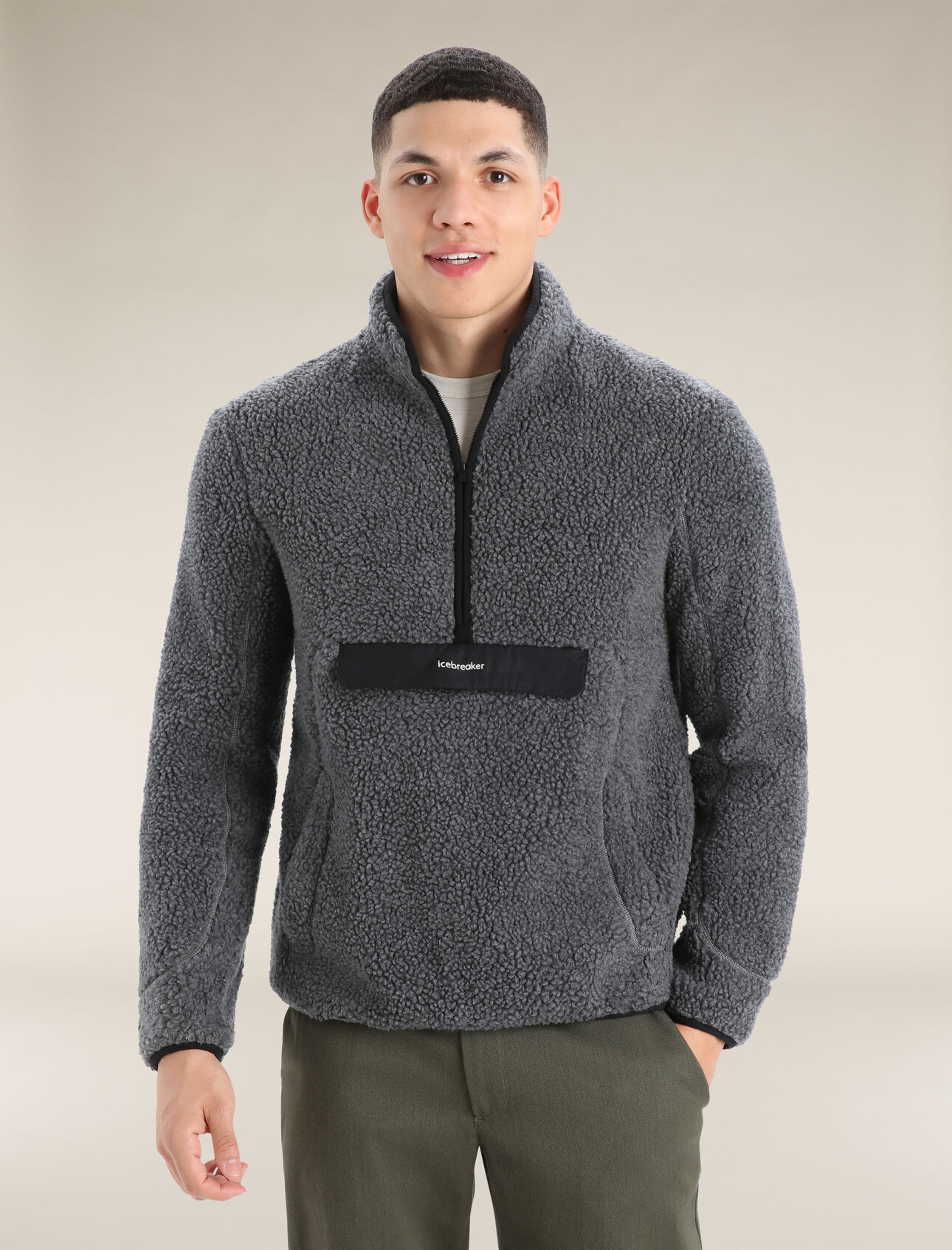 Men's RealFleece™ Merino High Pile Long Sleeve Half Zip Jacket