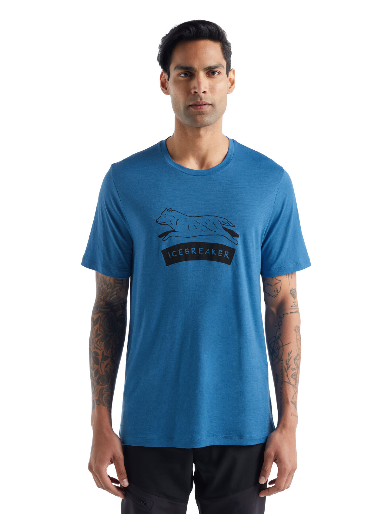 Mens Merino Tech Lite II Short Sleeve T-Shirt Sheep Dog Our versatile Tech Tee that provides comfort, breathability and odor-resistance for any adventure you can think of, the Tech Lite II Short Sleeve Tee Sheep Dog features 100% merino for all-natural performance. The original artwork features the faithful friends who help herd New Zealand’s merino sheep.