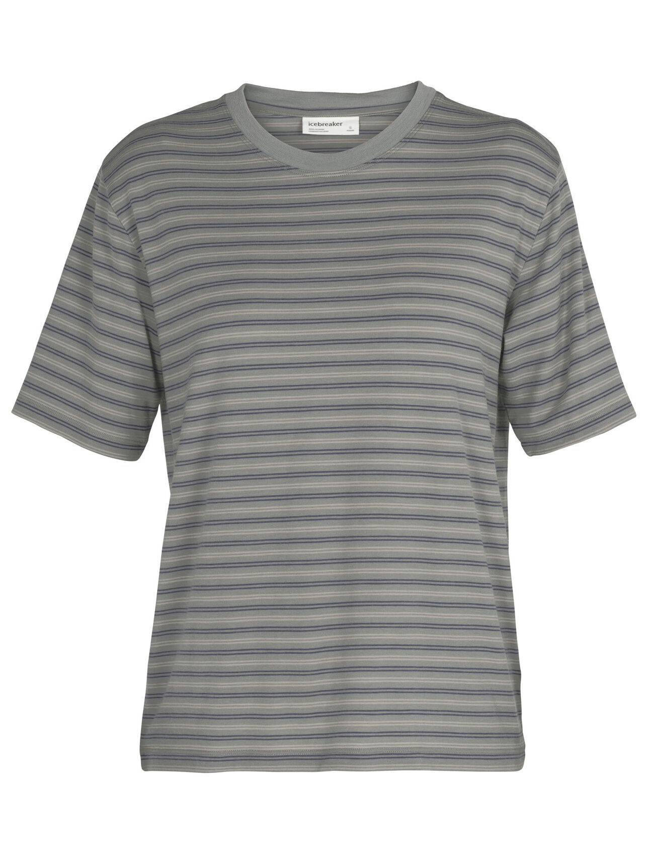 T-shirt in lana merino 150 Short Sleeve Crewe Stripe