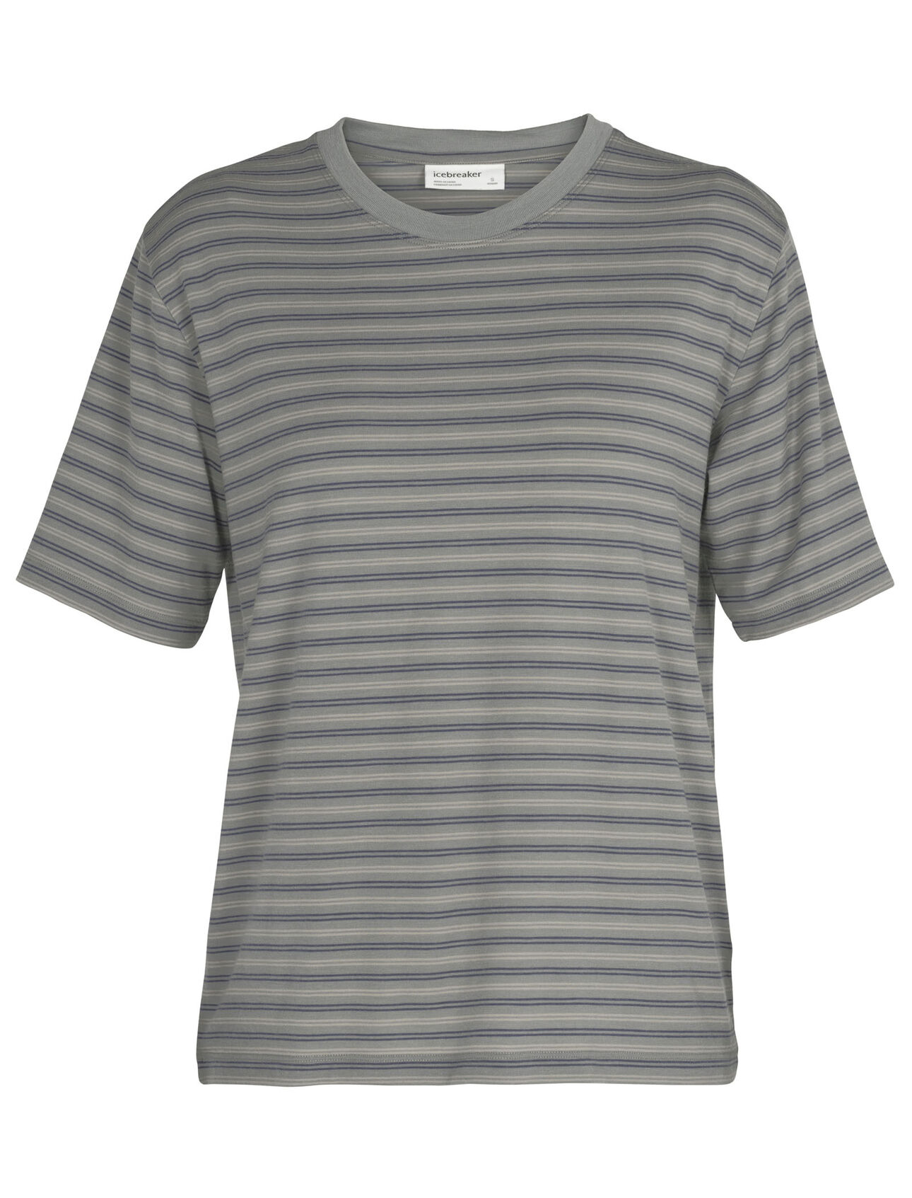 Merino 150 kurzärmliges T-Shirt mit Rundhalsausschnitt Stripe