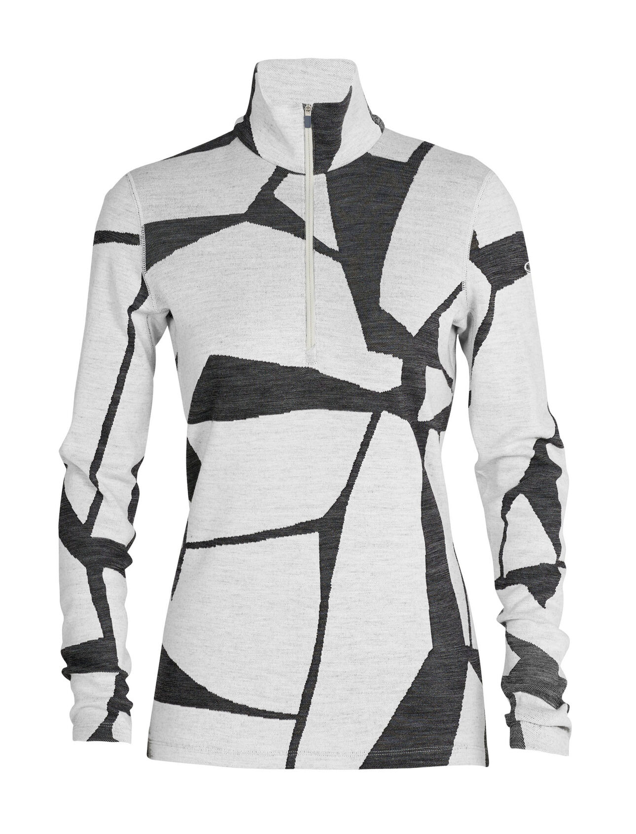 Top termico in lana merino a maniche lunghe con mezza zip 250 Vertex Fractured Landscapes