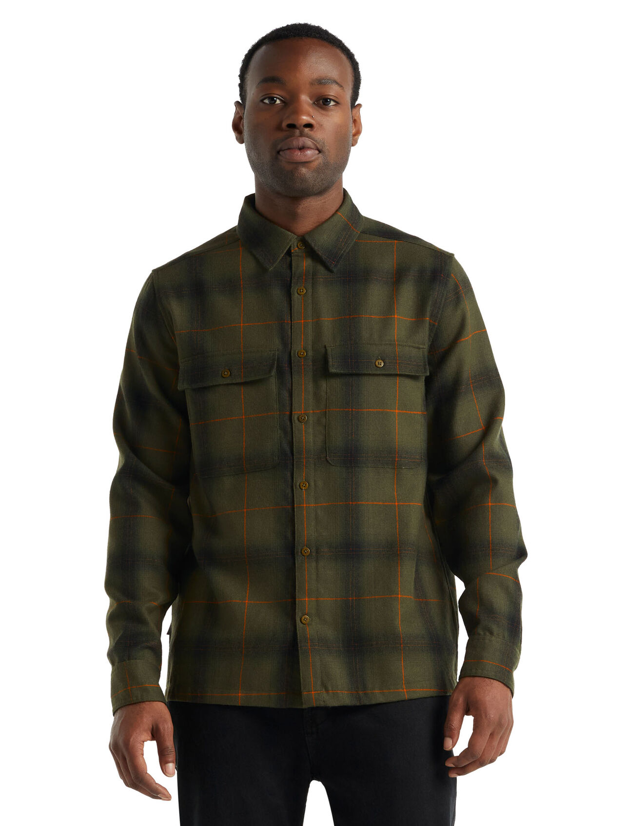 Merino Dawnder Long Sleeve Flannel Shirt Plaid