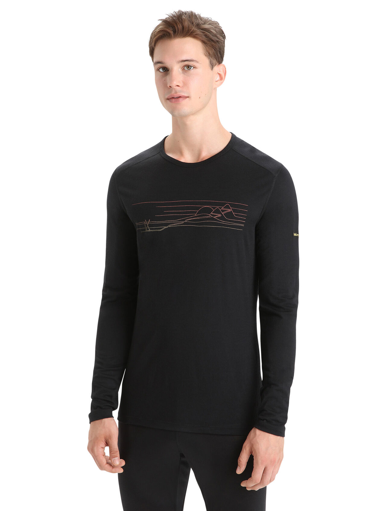 Mens Merino 200 Oasis Long Sleeve Crew Neck Thermal Top Ski Stripes The benchmark against which all others are judged, the 200 Oasis Long Sleeve Crewe Ski Stripes features our most versatile merino jersey fabric for year-round layering performance across any activity, with a hand-drawn sketch by Damon Watters.