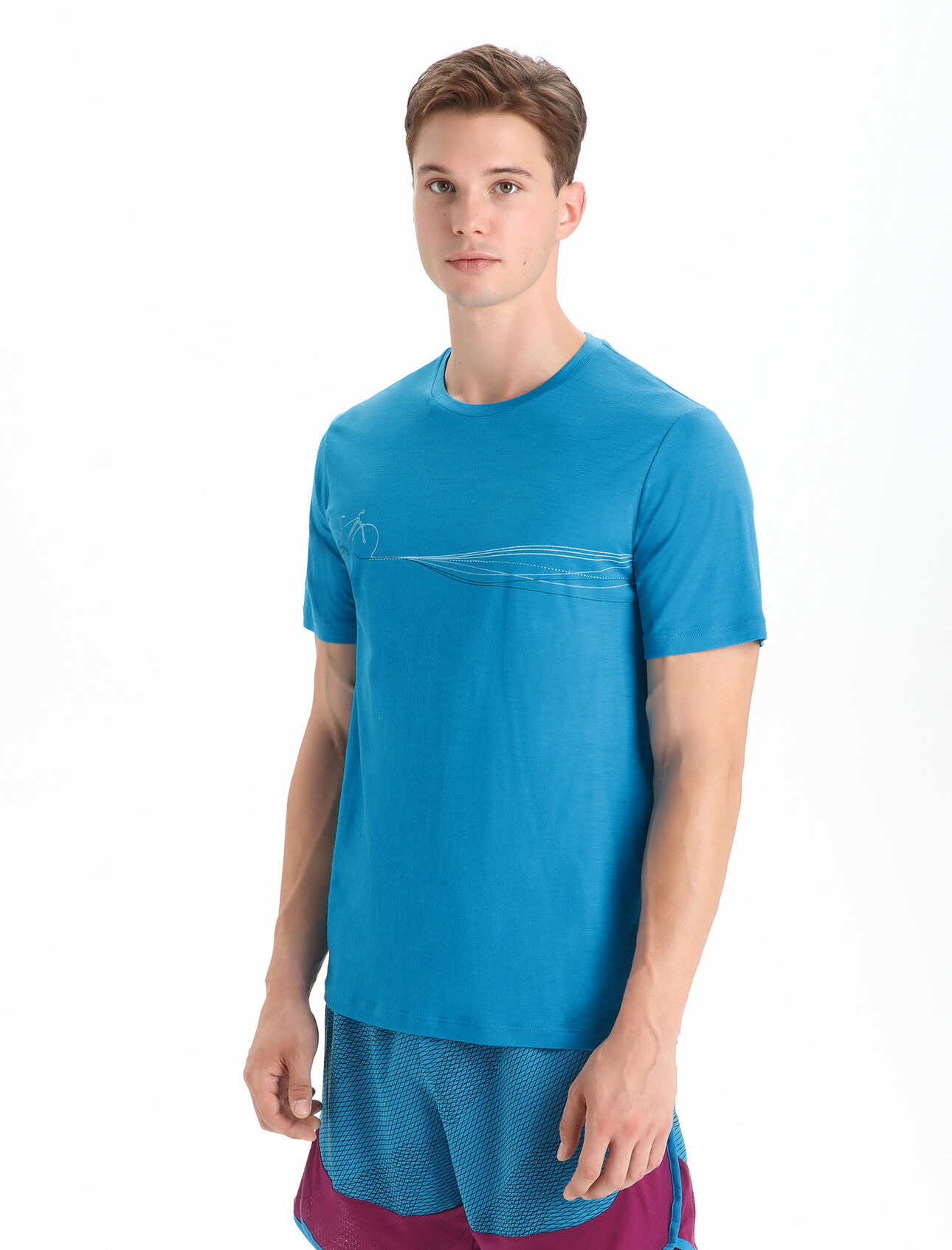 Mens Merino Tech Lite II Short Sleeve T-Shirt Cadence Paths Our versatile tech tee that provides comfort, breathability and natural odour-resistance for any adventure you can think of, the Tech Lite II Short Sleeve Tee Cadence Paths features 100% merino for all-natural performance. The original artwork by Damon Watters draws inspiration from the flowing lines of life on two wheels.