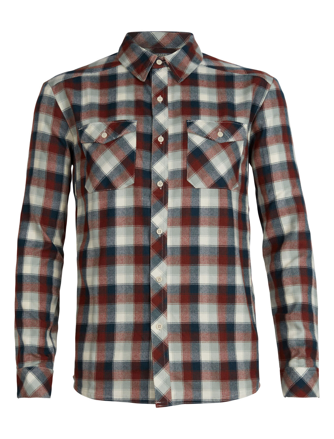 Mens Merino Lodge Long Sleeve Flannel Shirt Icebreaker