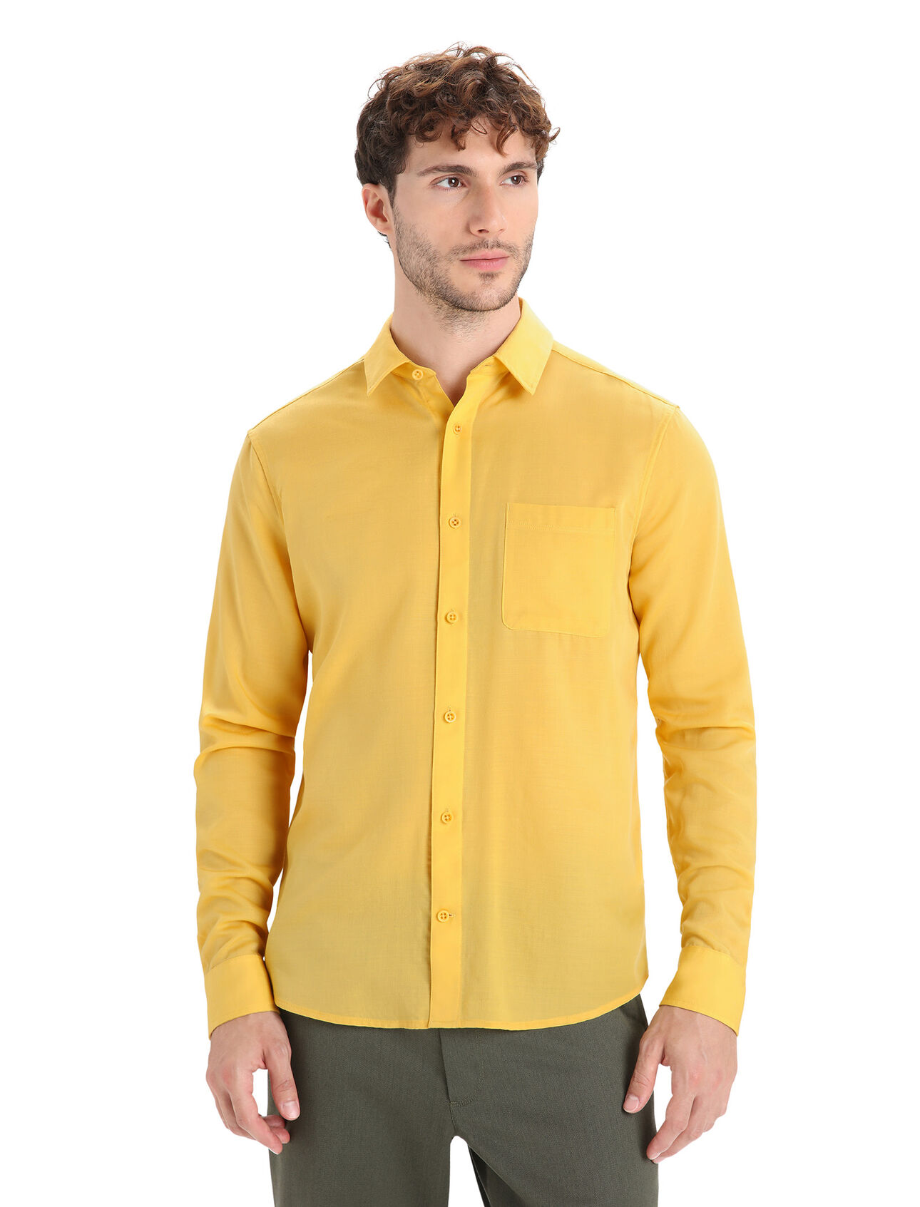 Mens Merino Steveston Long Sleeve Shirt A classic lightweight woven shirt featuring our breathable Cool-Lite™ woven merino blend, the Steveston Long Sleeve Shirt combines versatile style with natural comfort.