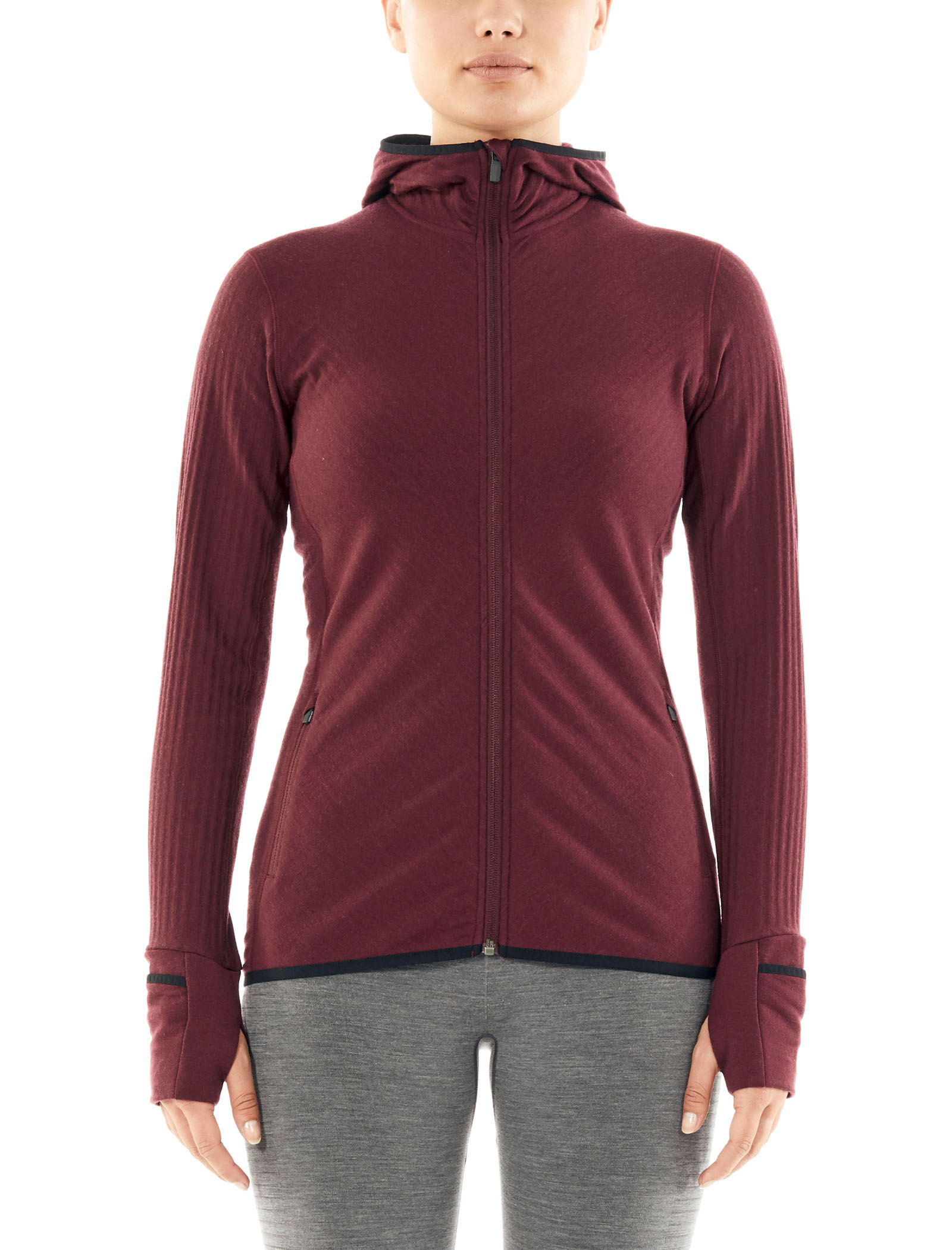 Merino Descender Long Sleeve Zip Hood