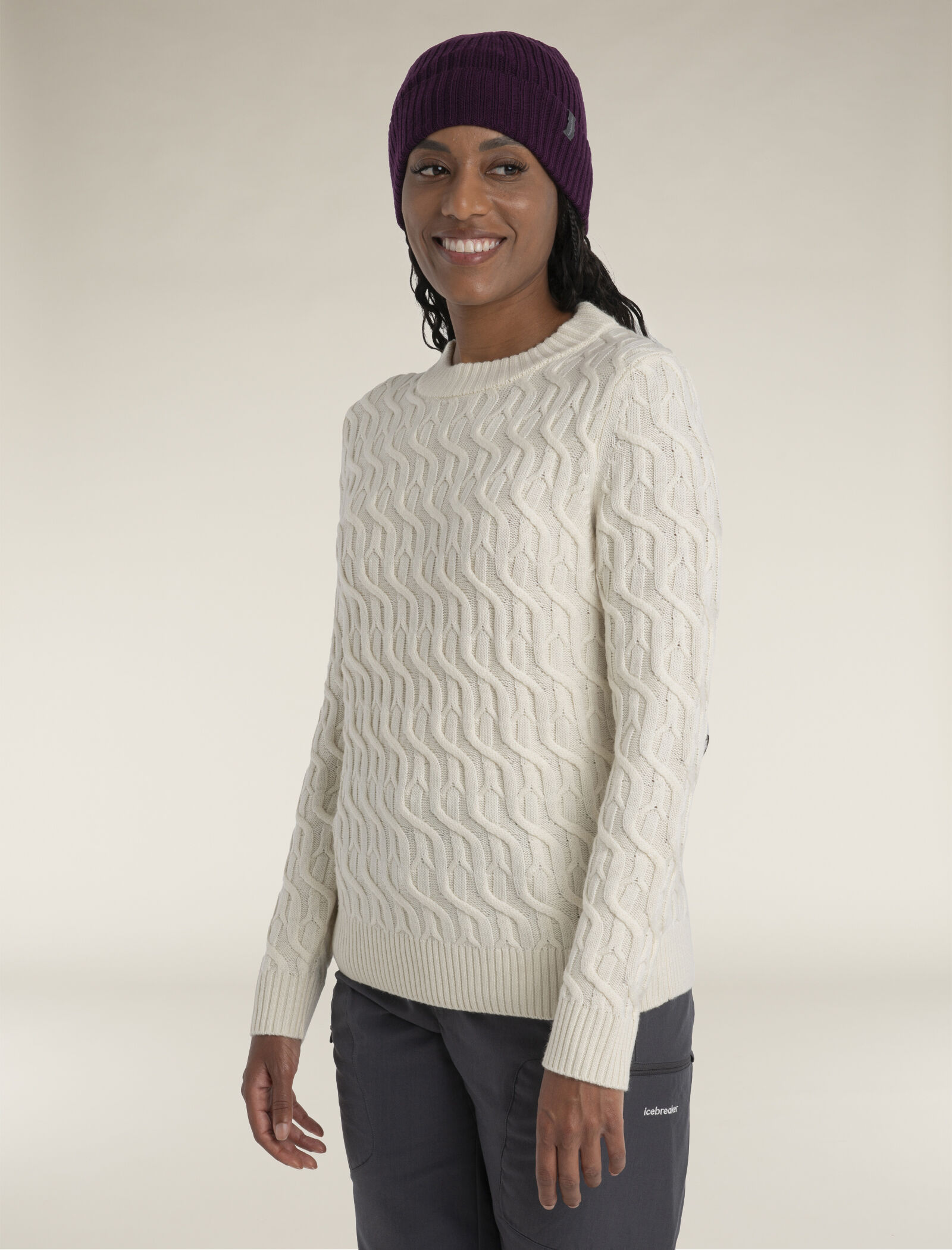 Merino Cable Knit Crewe Sweater Icebreaker EU