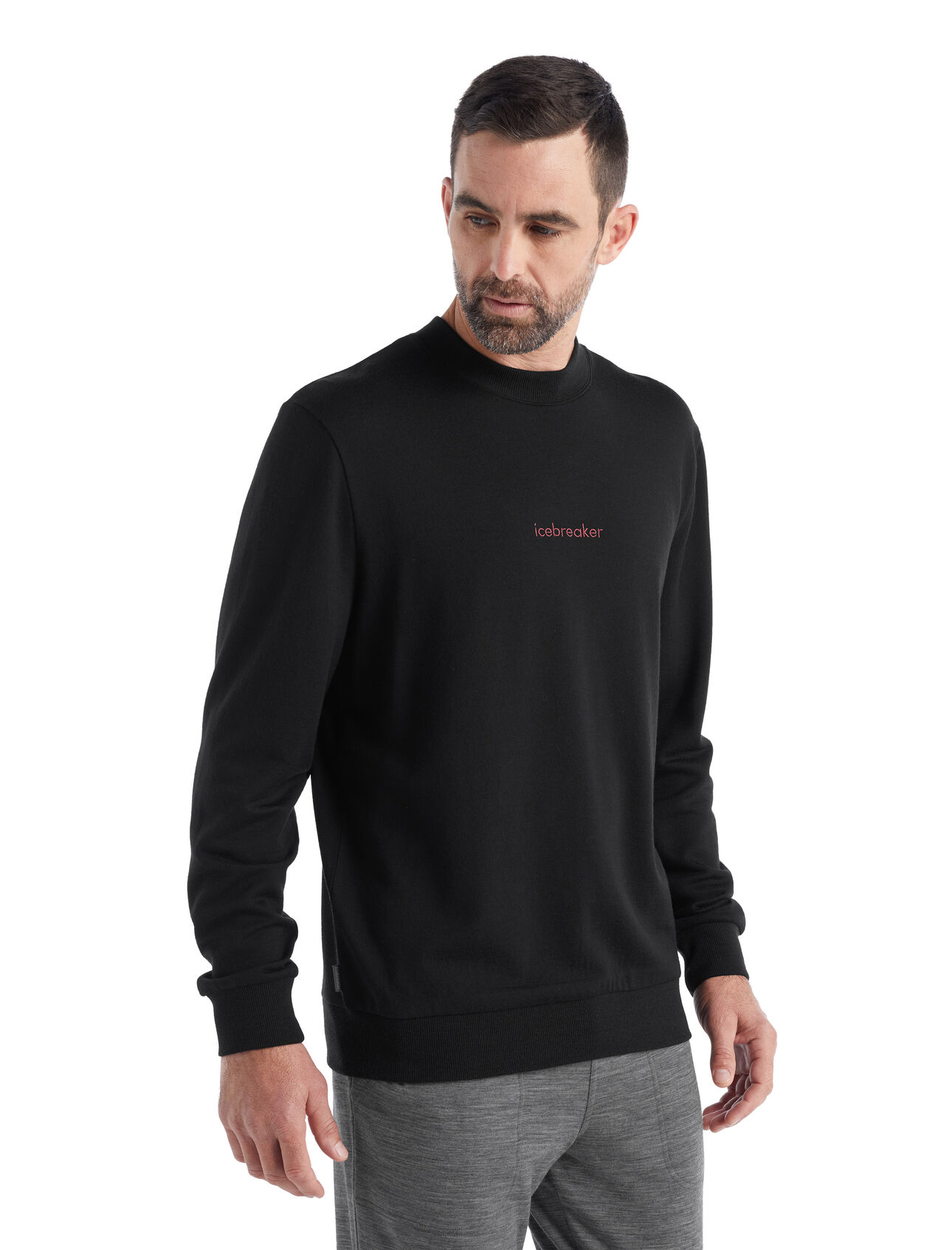 Mens Merino Trailscape Long Sleeve Sweatshirt Pure Heights An everyday merino sweatshirt featuring a retro-inspired print, the Trailscape Long Sleeve Sweatshirt Pure Heights features a 100% merino wool body for natural breathability and incredible comfort.