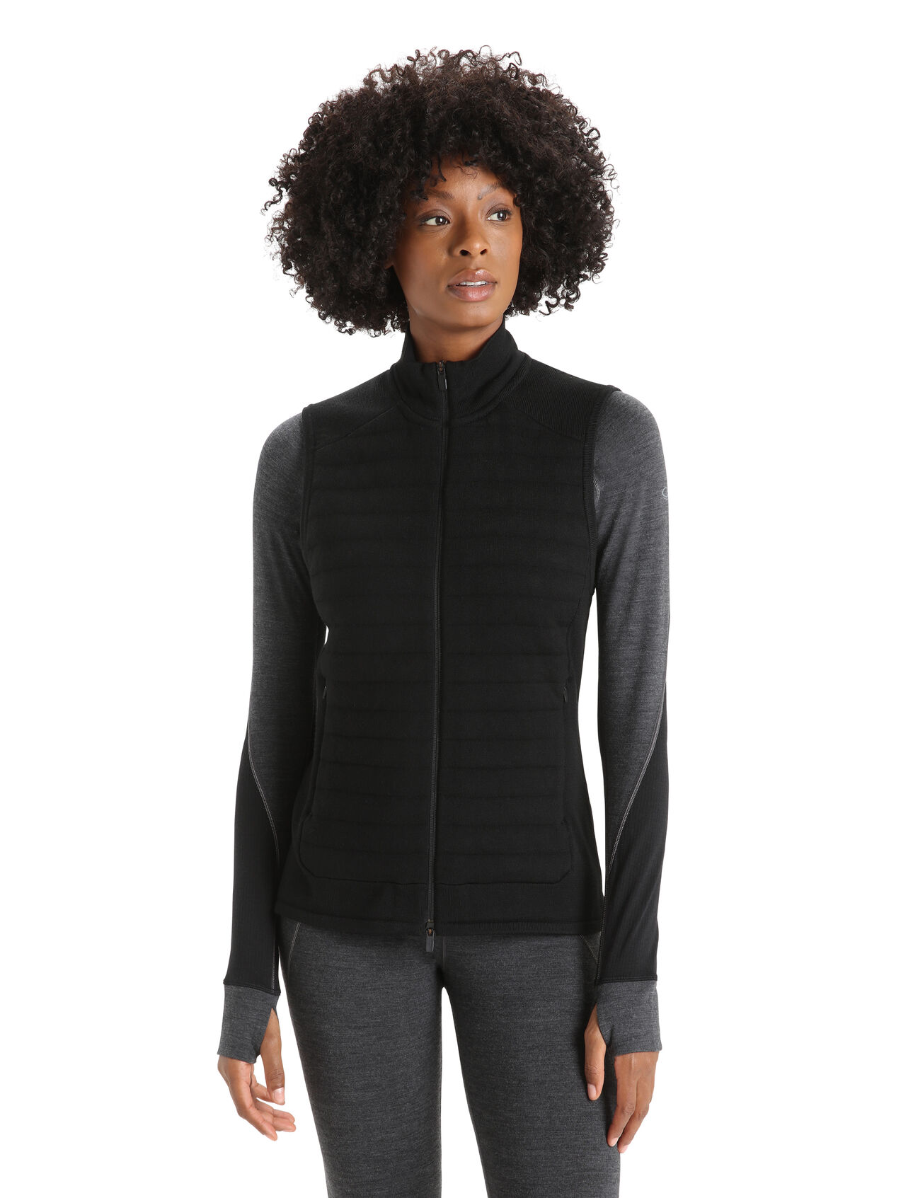 Veste sans manches mérinos ZoneKnit™ Femme Vêtement de performance doté d’une construction par zones, la veste sans manches isolation ZoneKnit™ est composée de laine 100 % mérinos pour une chaleur naturelle et une régulation thermique optimale lors de vos aventures en montagne.