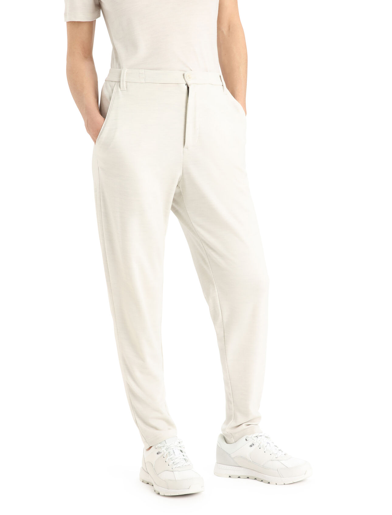 Womens MerinoFine™ Interlock Pants Classic chino-style pants made with luxuriously soft, 15.5 micron 100% pure merino wool fibers, the MerinoFine™ Interlock Pants are naturally comfortable, breathable and odor-resistant. 