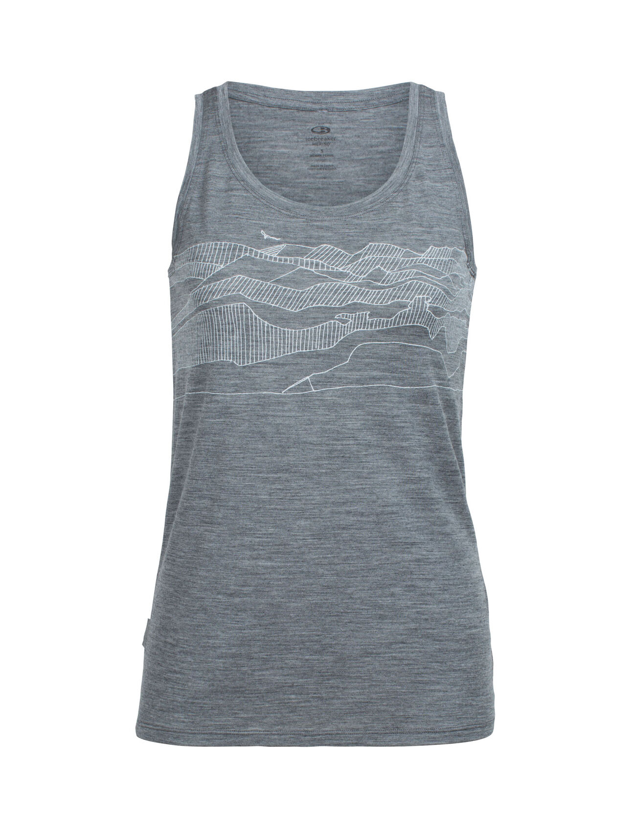 Womens Merino Tech Lite Tank Hawkland Top Icebreaker