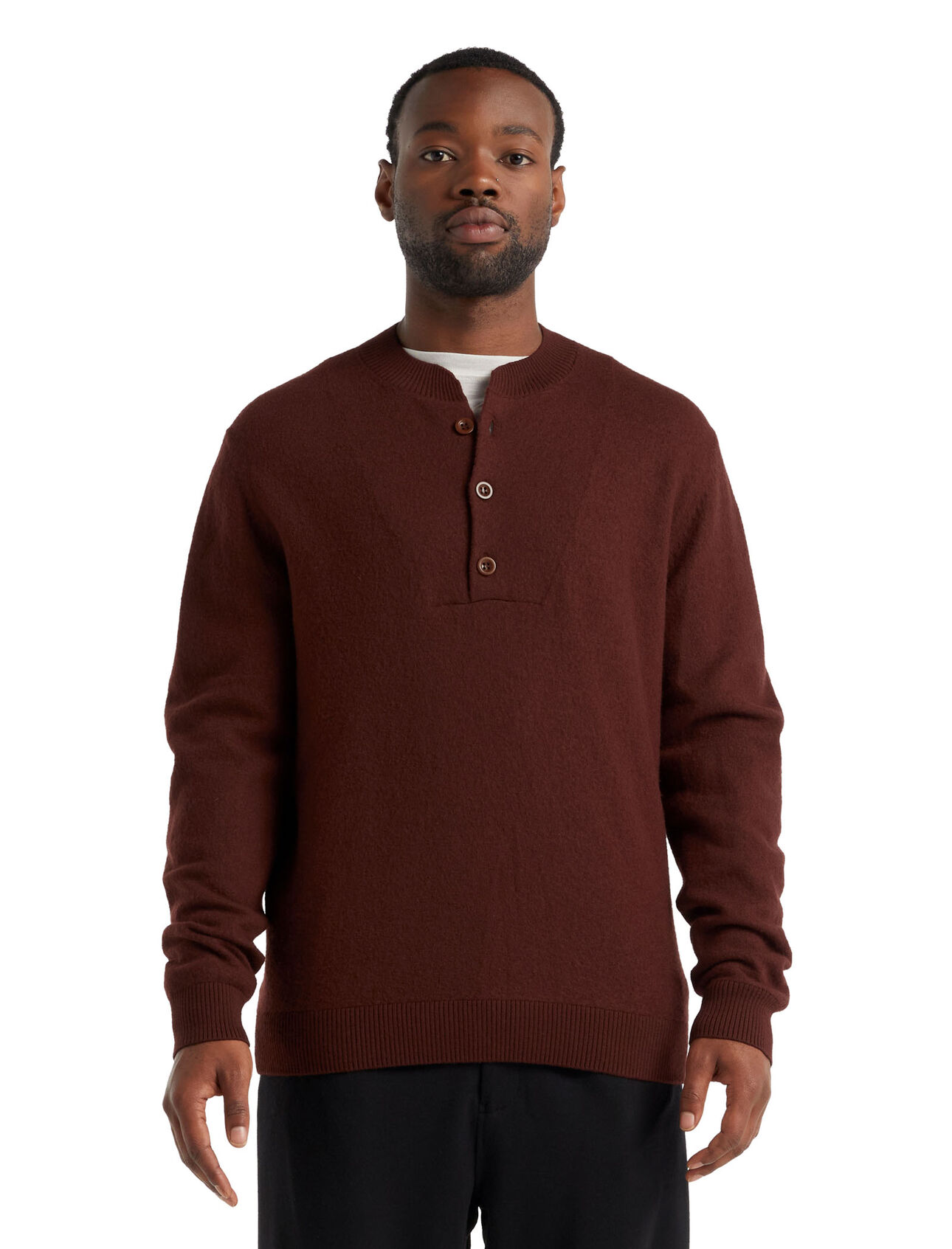 Pull-over col boutonné mérinos Abbeyfield