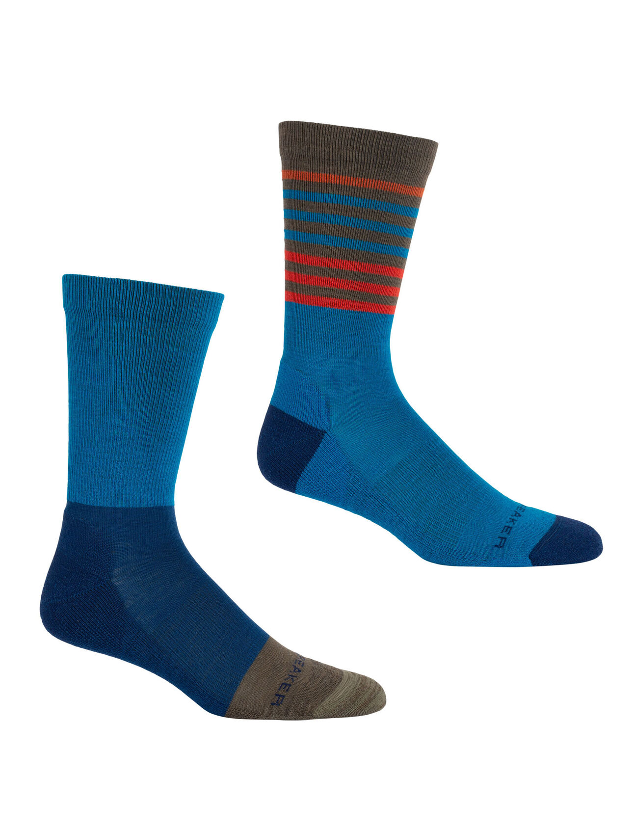 Mens Merino Lifestyle Light Crew 2 Pack Socks Icebreaker