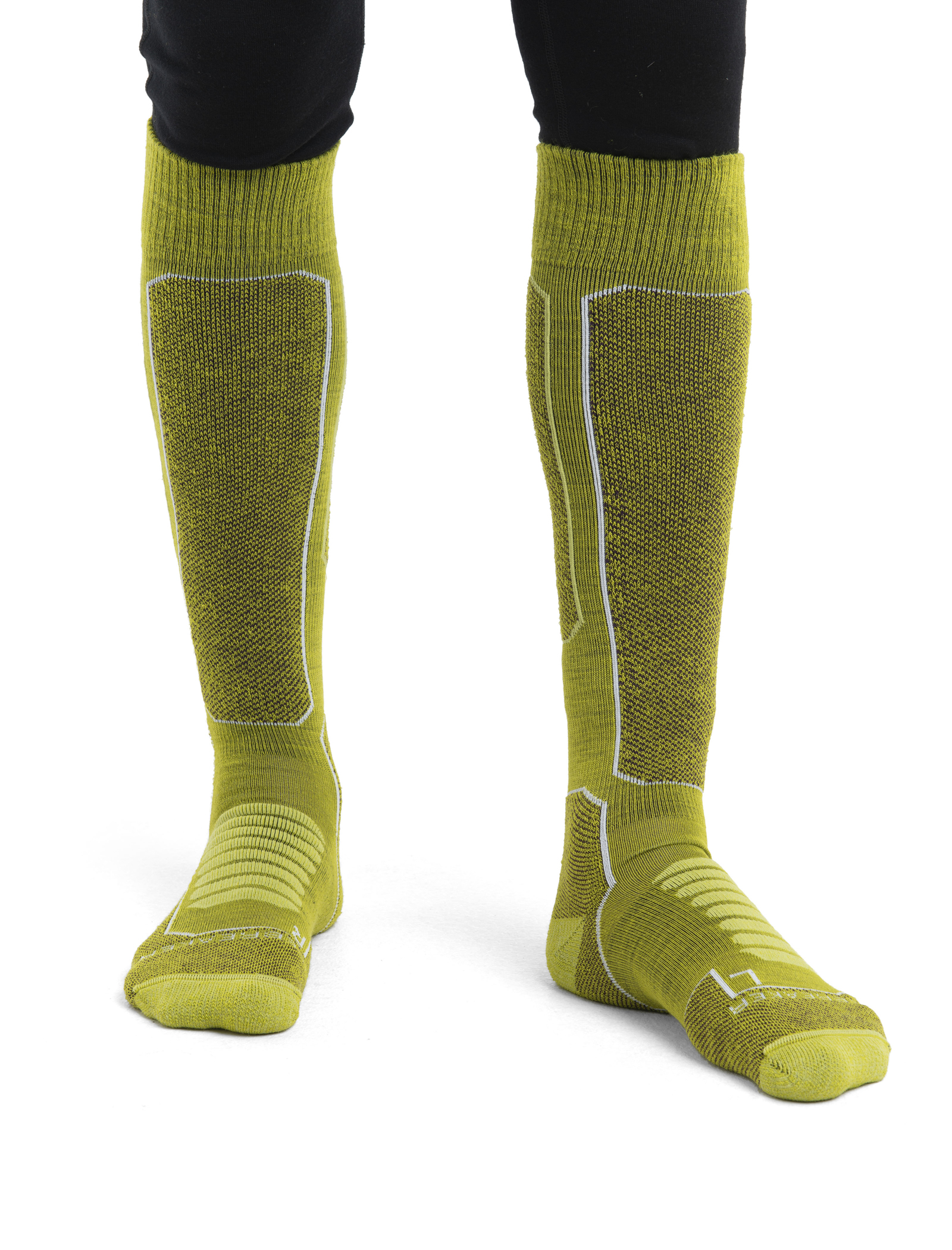 Icebreaker Calcetines Hombre - Ski+ Light OTC Ski Heritage - Bio Lime/Loden