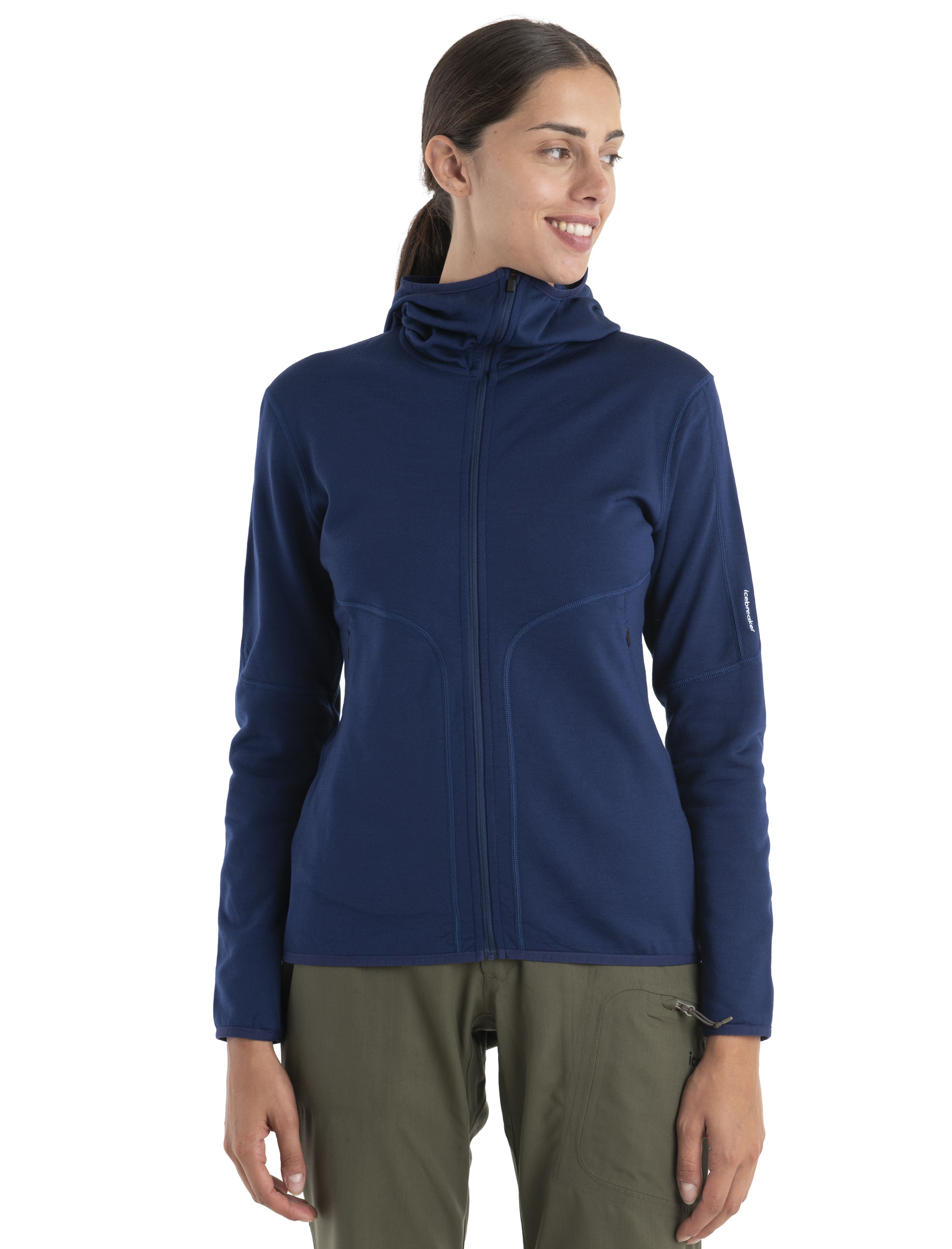 icebreaker merino gt womens Small Quarter Zip Blue s12