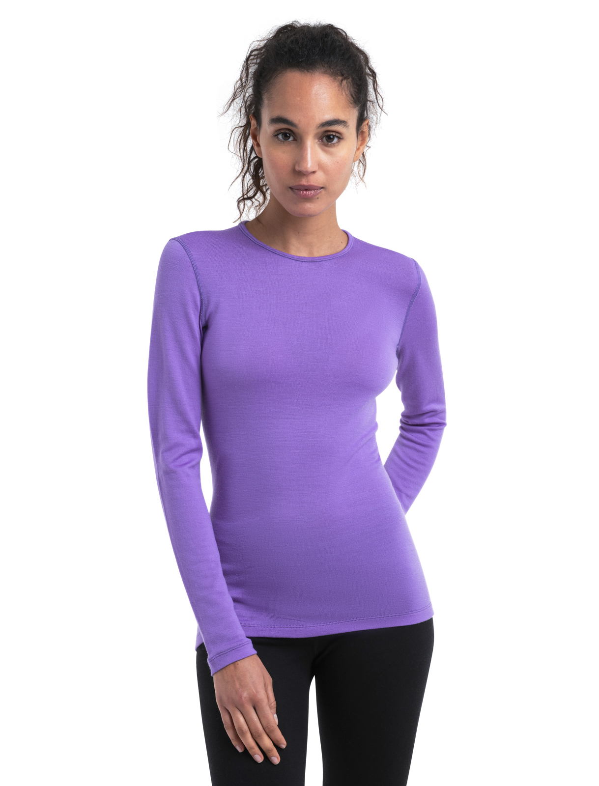 Womens Icebreaker BodyfitZONE 260 Zone long sleeve technical top (Jet  Heather/ Black) - Alpinstore