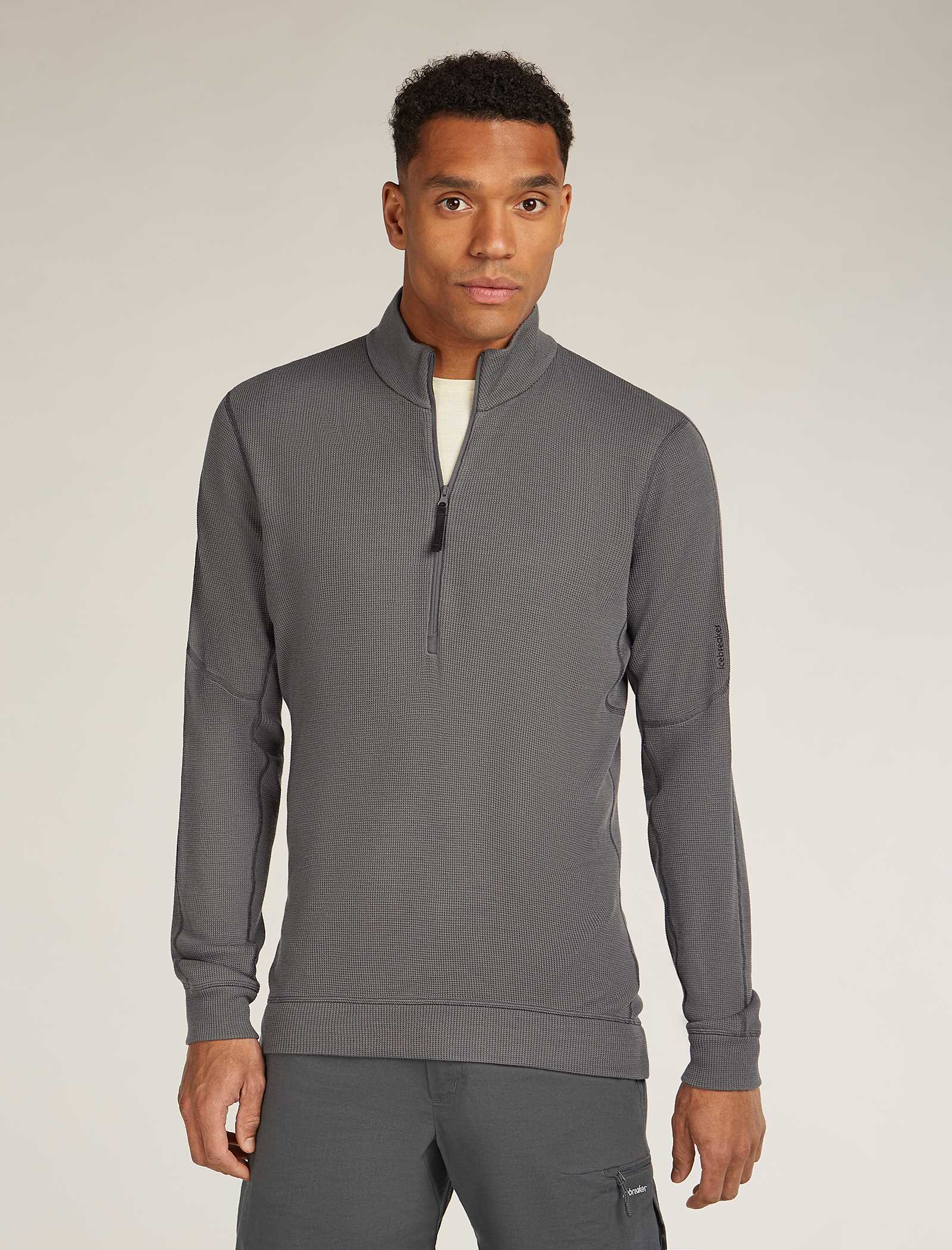 ICEBREAKER MERINO 260　メリノウール　ハーフジップ　Mサイズ Merino 260 Waffle Knit Wander Long Sleeve Half Zip