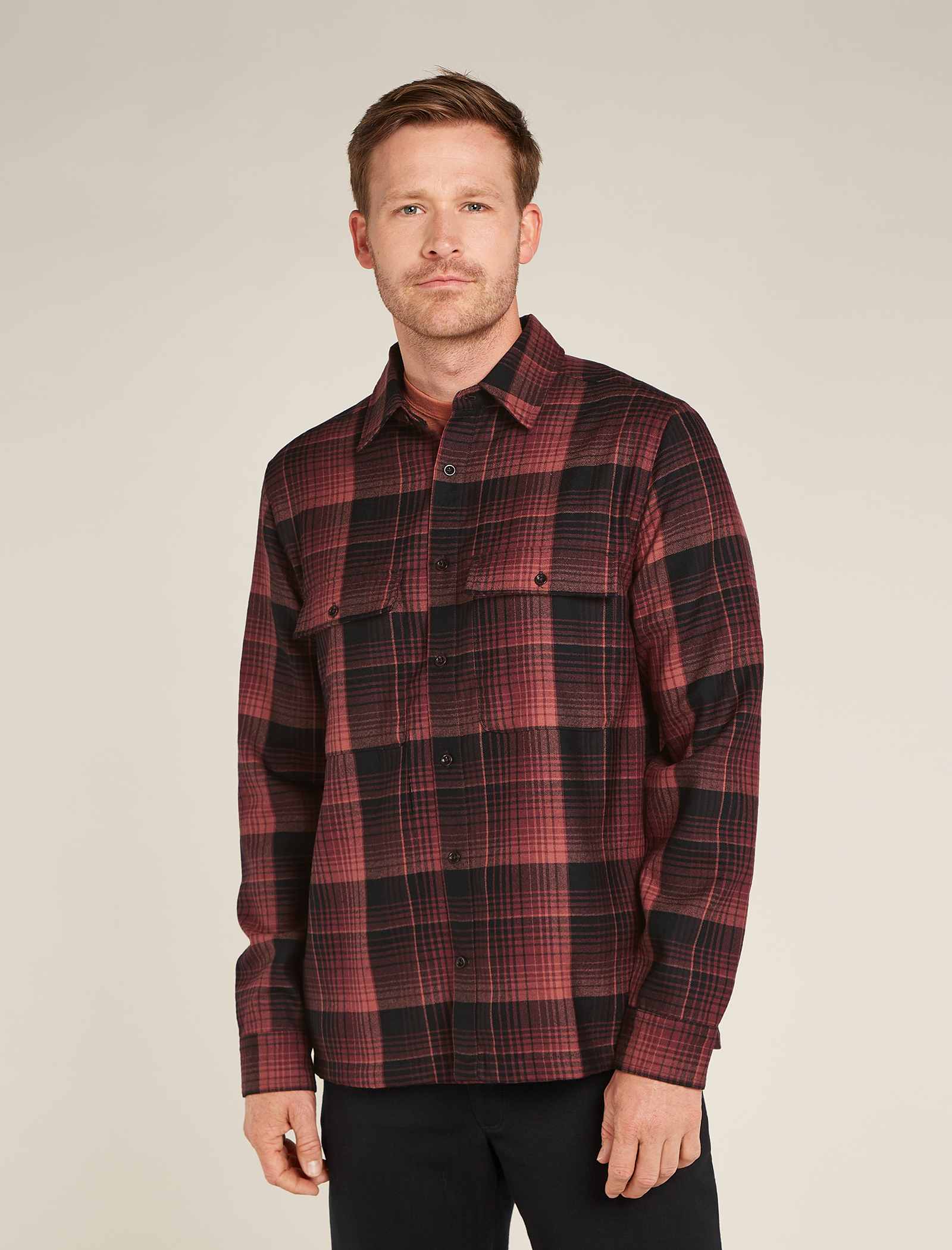 Merino 200 Dawnder Long Sleeve Flannel Shirt Plaid