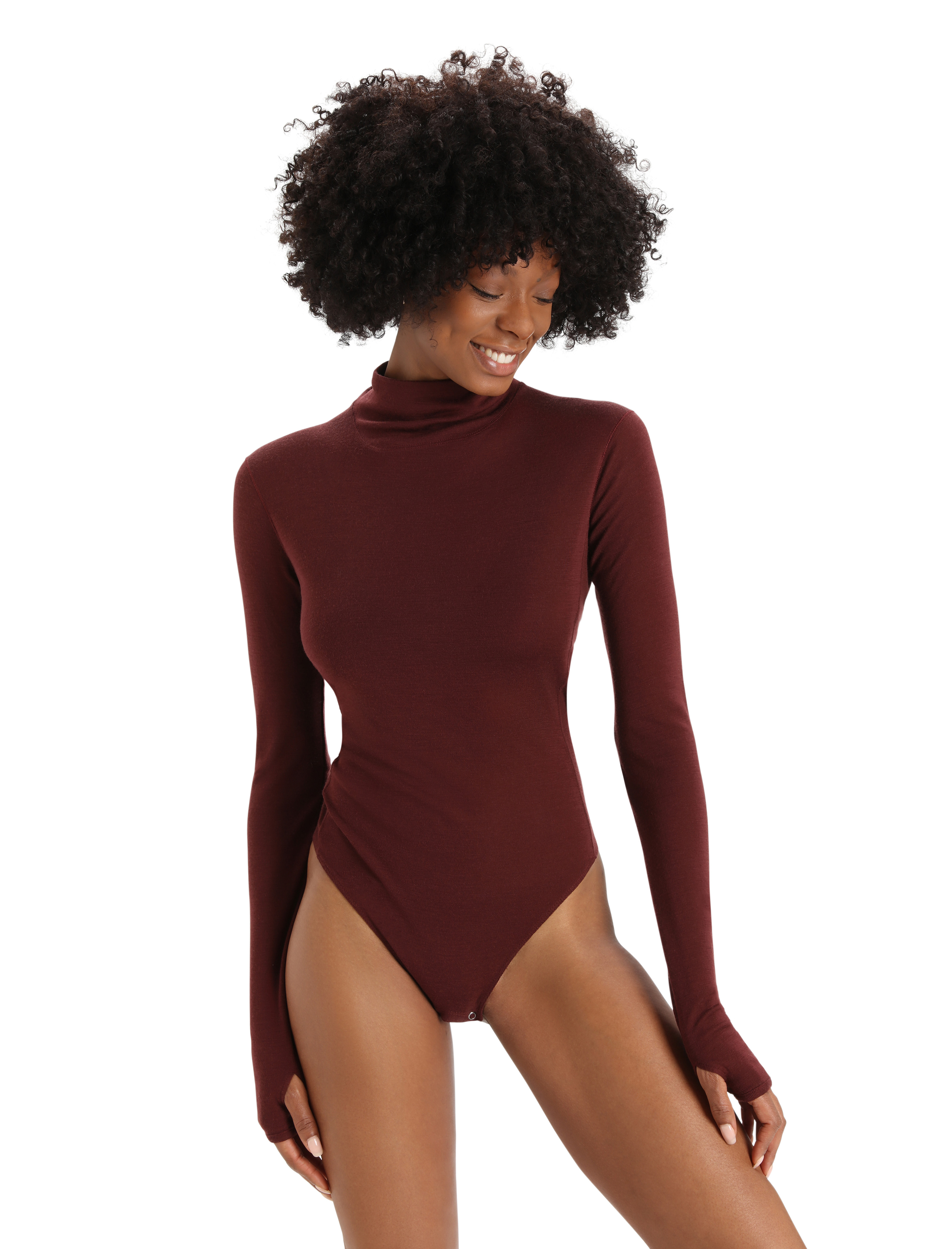 Merino Queens Long Sleeve High Neck Bodysuit - Icebreaker (EU)