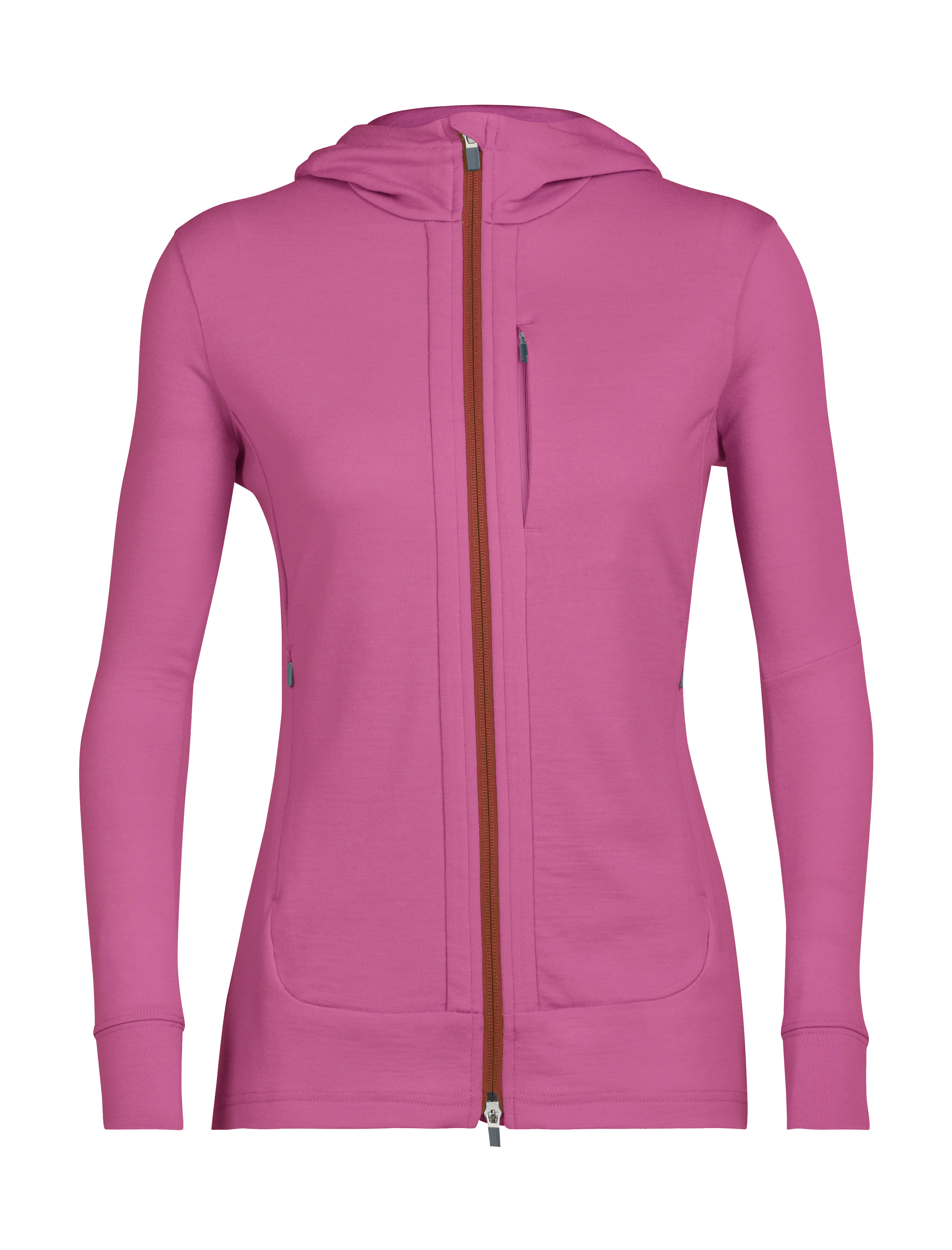 icebreaker women's quantum long sleeve zip hood
