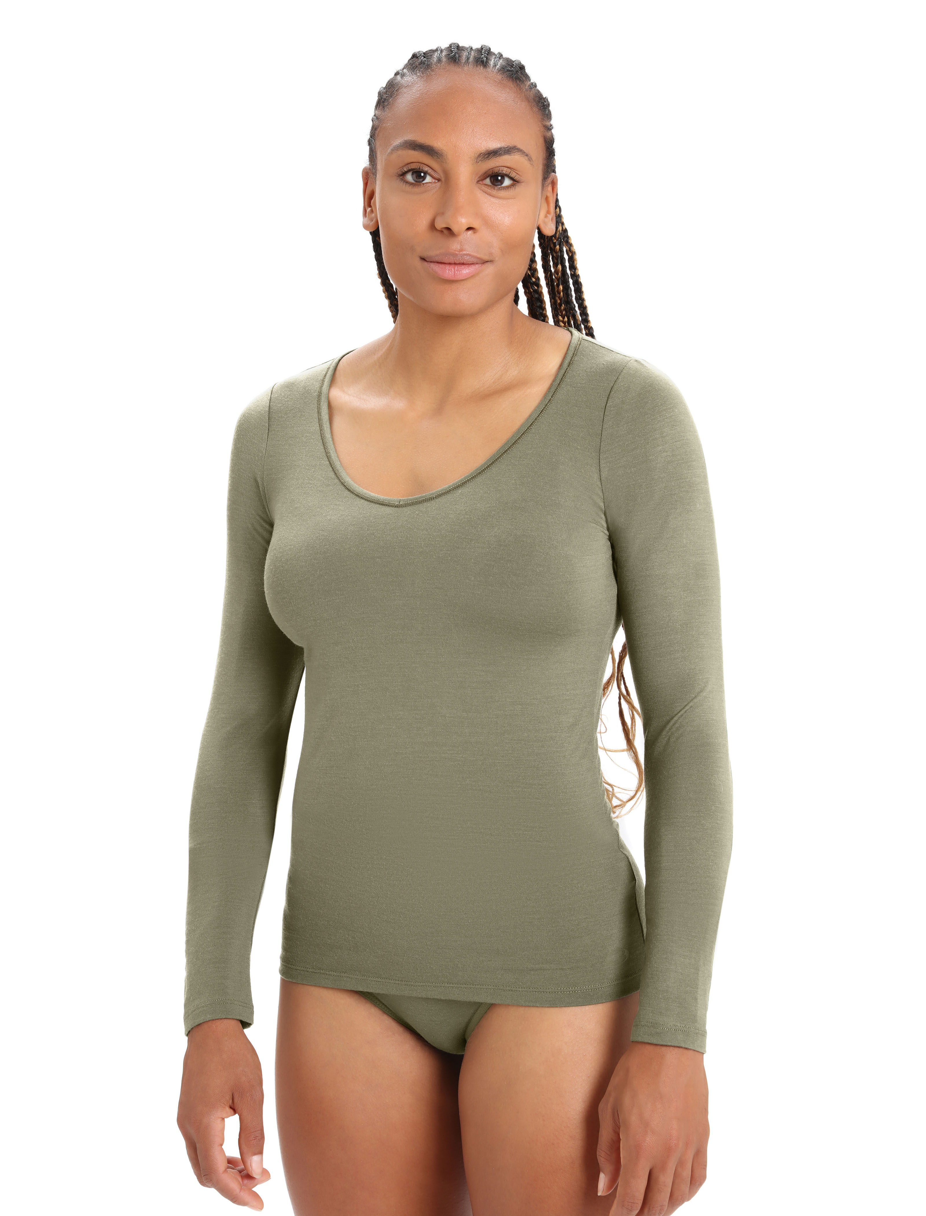 Merino 200 Oasis Long Sleeve V Neck Thermal Top Icebreaker, 43% OFF